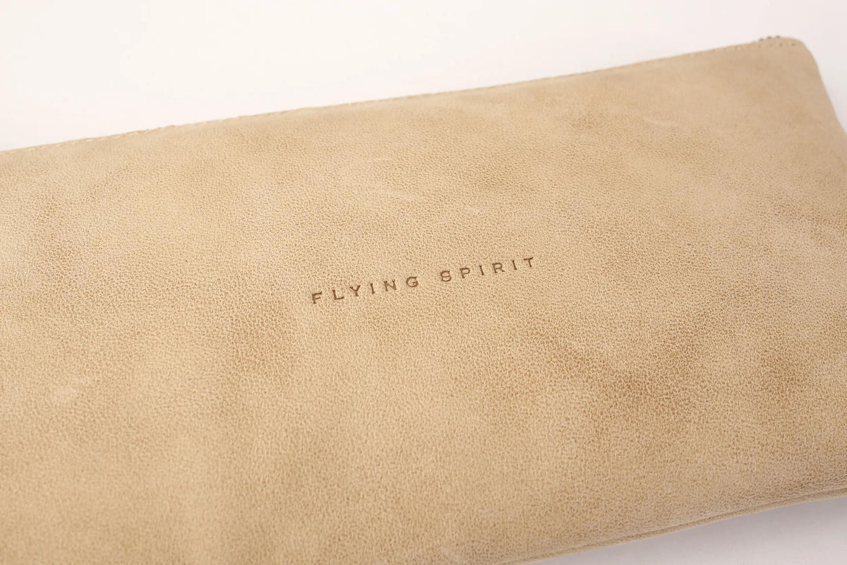 Flying Spirit Leder Case Plate 22x11cm - Beige (8er-Pack)