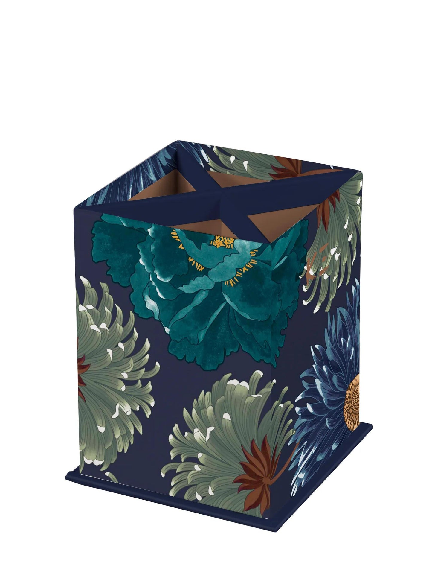 K3 blu, quadrato matita vaso 8,5x8,5x11 cm. - Multicolor (Pacchetto x4)