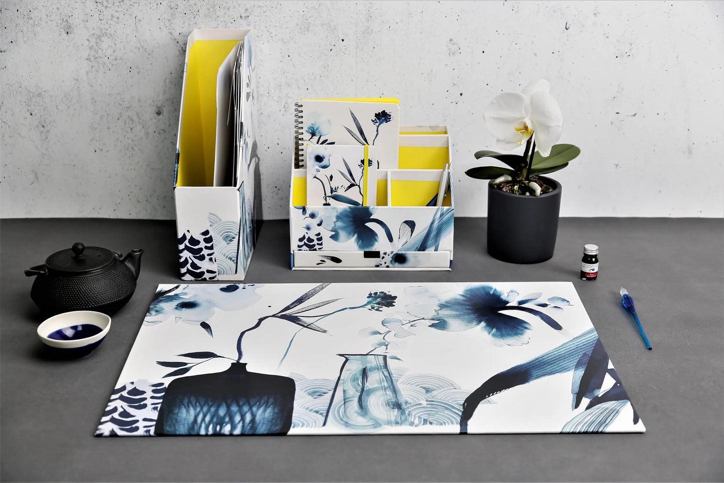 Inkebana, Komplettbinder A5 14,8x21 cm, 120 Seiten, gefüttert, 3 Zwischenschichten mit 6 Taschen, Arsch. - Mehrfarbig (Paket x4)