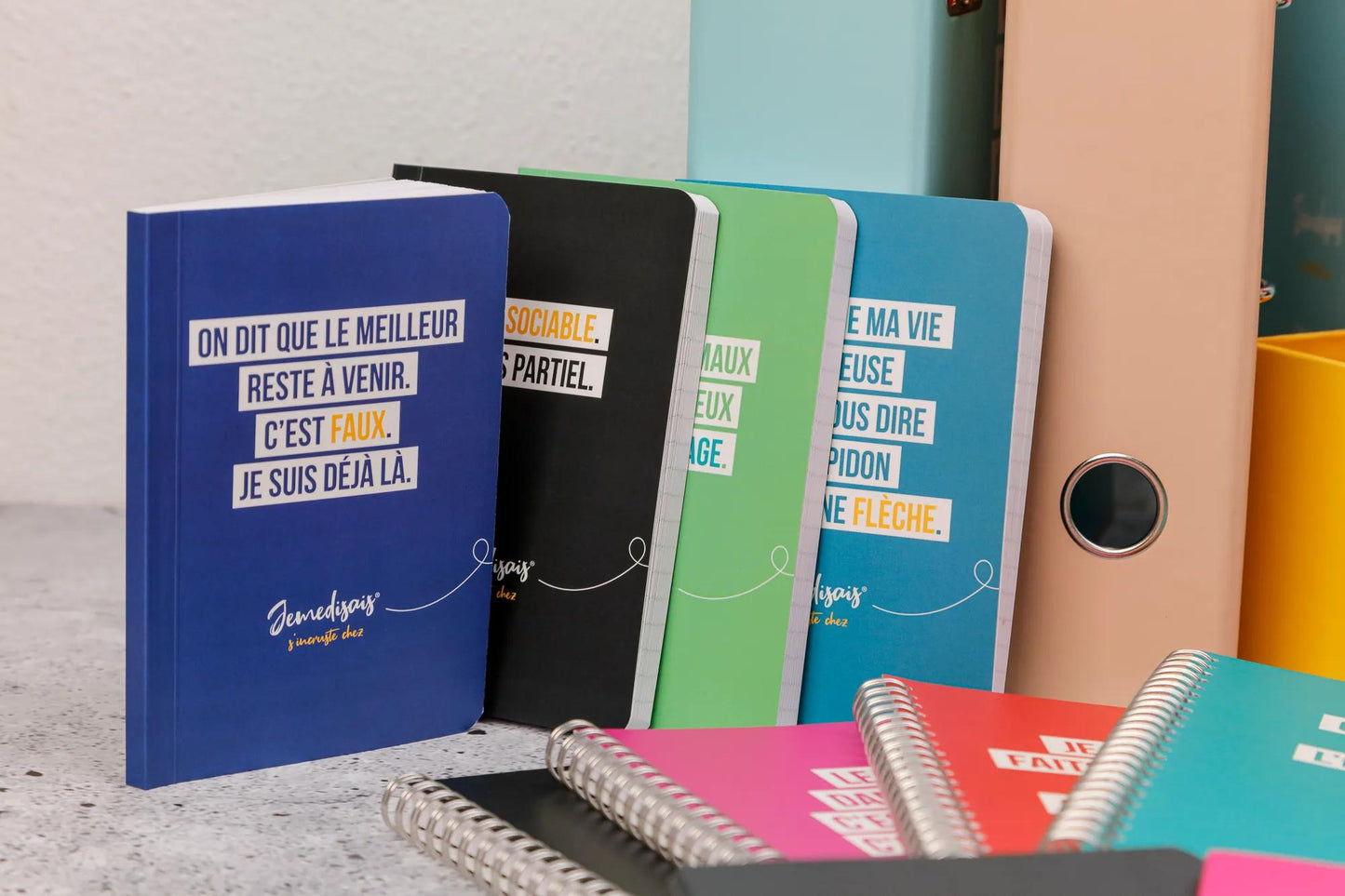 Jemedisais, Paperback A6 10.5x14.8 cm, 128 Seiten, gefüttert, passend. - Mehrfarbig (Paket x4)