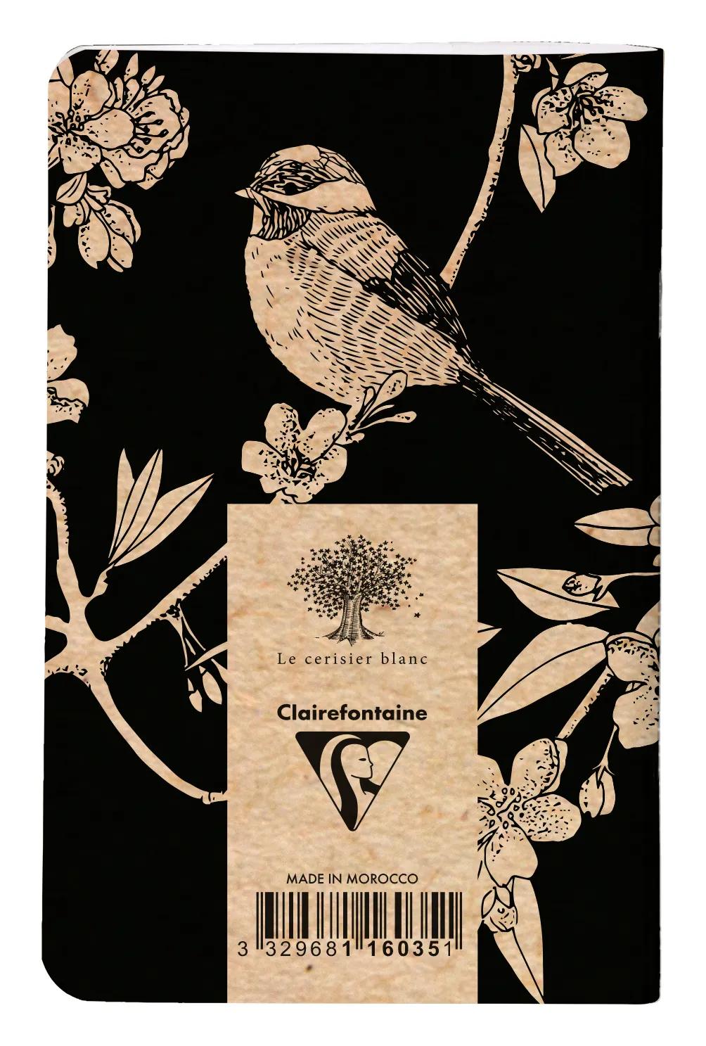 The white cherry, Sewn notebook thread 7.5x12 cm, 48 pages, plain, ass. (Pack x36)