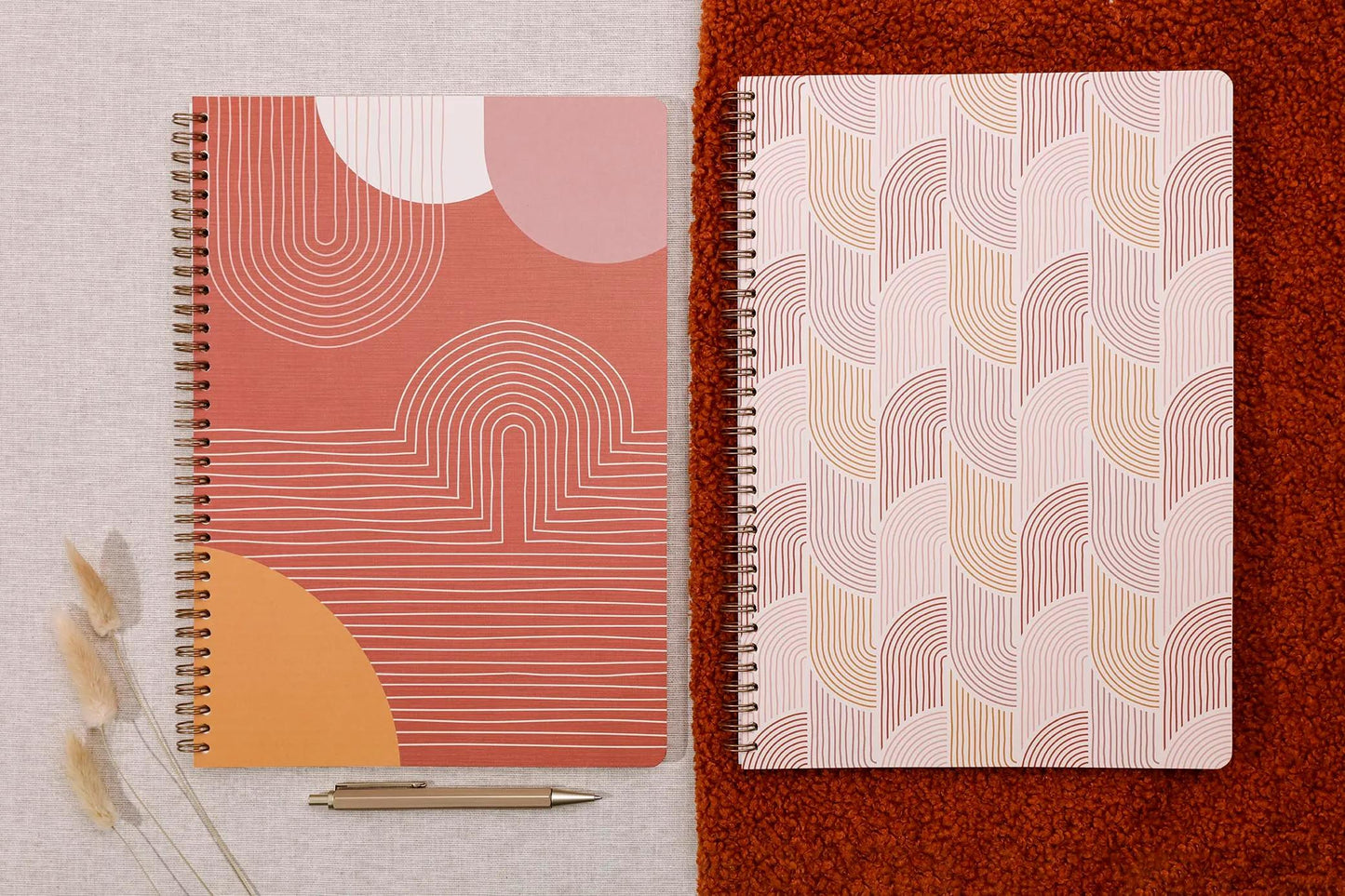 Terracotta, Complete binding book A4 21x29.7 cm, 148 pages, lineed and margin, ass. (Pack x4)