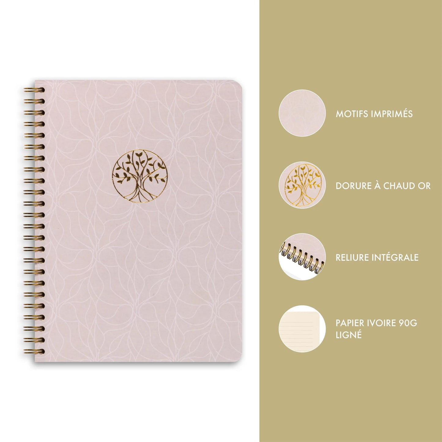 Inspire, Carnet reliure intégrale A5 14,8x21 cm, 148 pages, ligné, ass. - New (Lot x4)