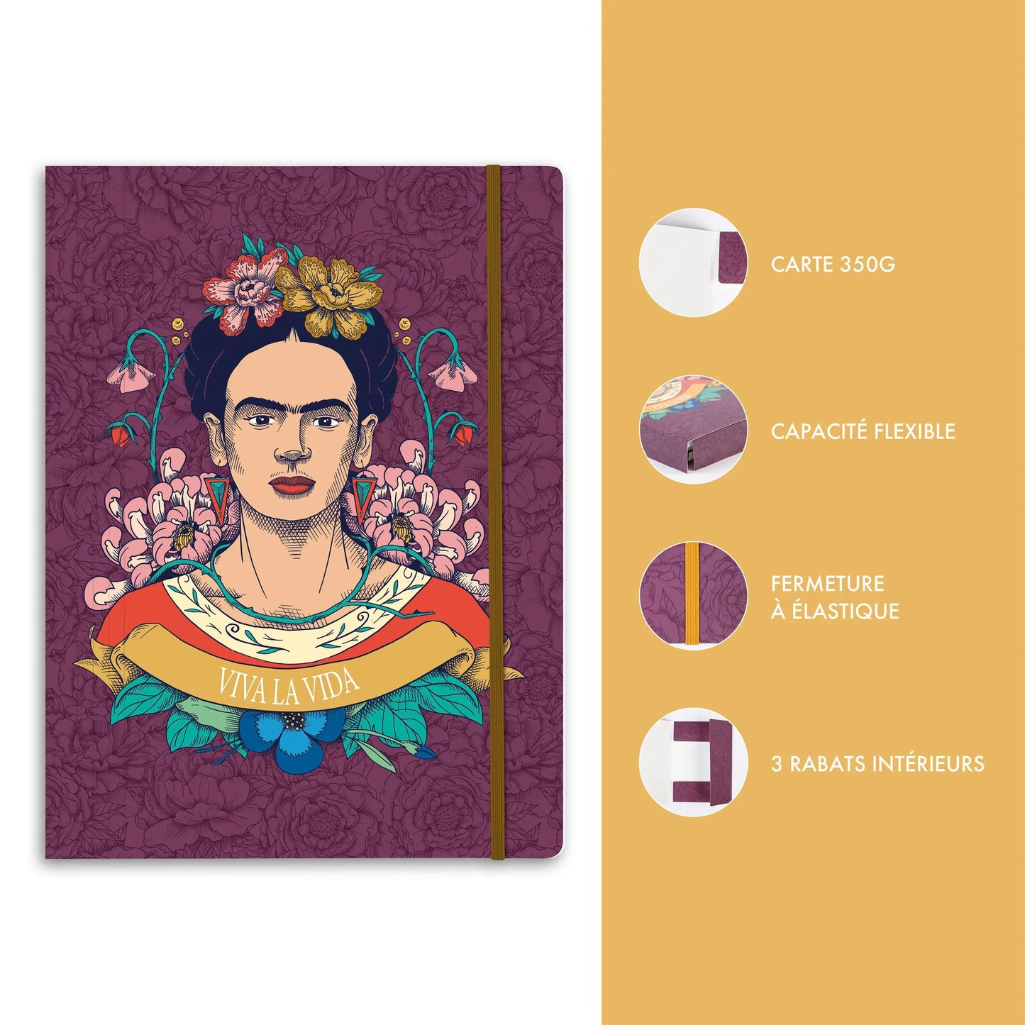 Frida Kahlo, elastic shirt 24x32cm (Pack x4)
