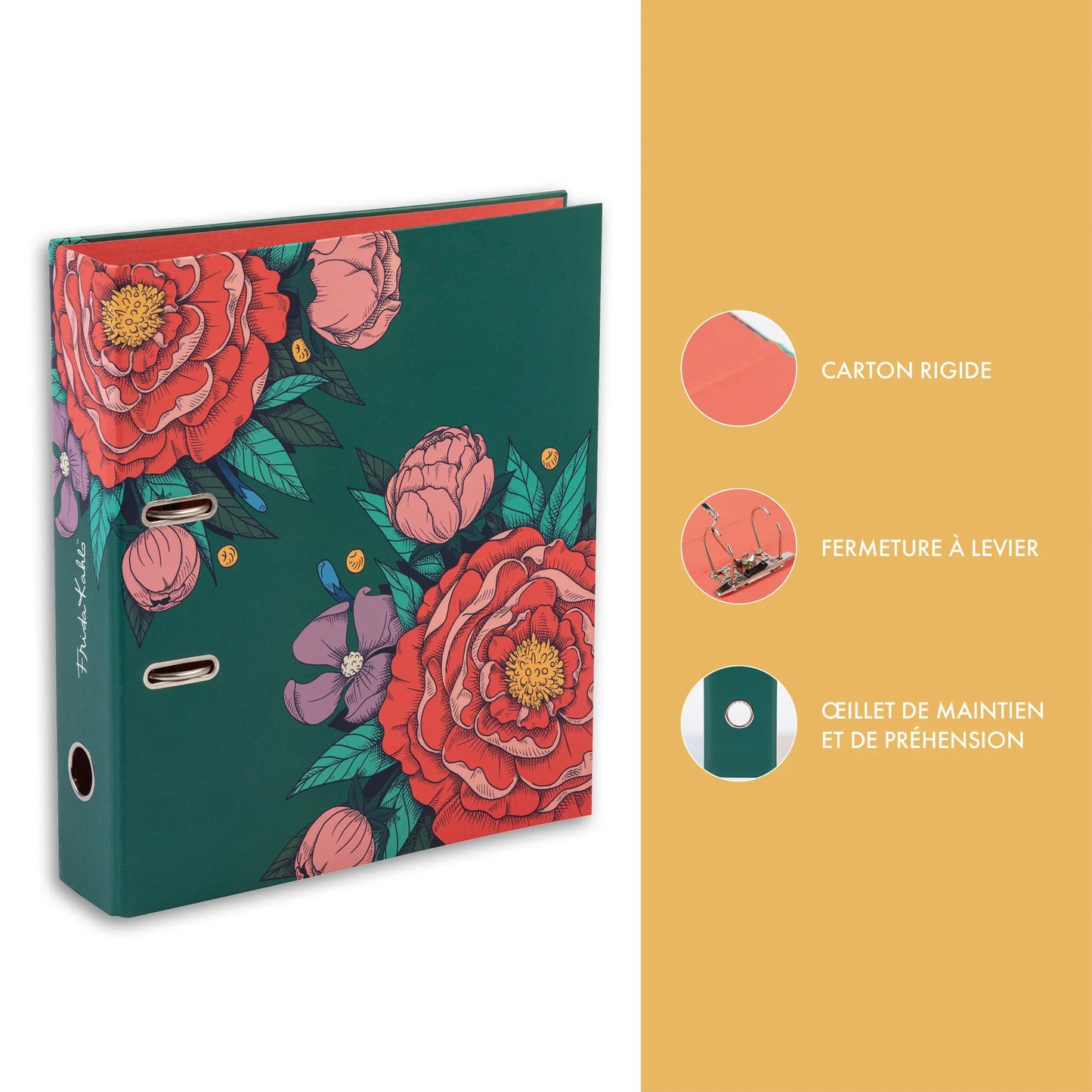 Frida Kahlo, Klebebinder A4 Rücken 7 cm (Paket x4)