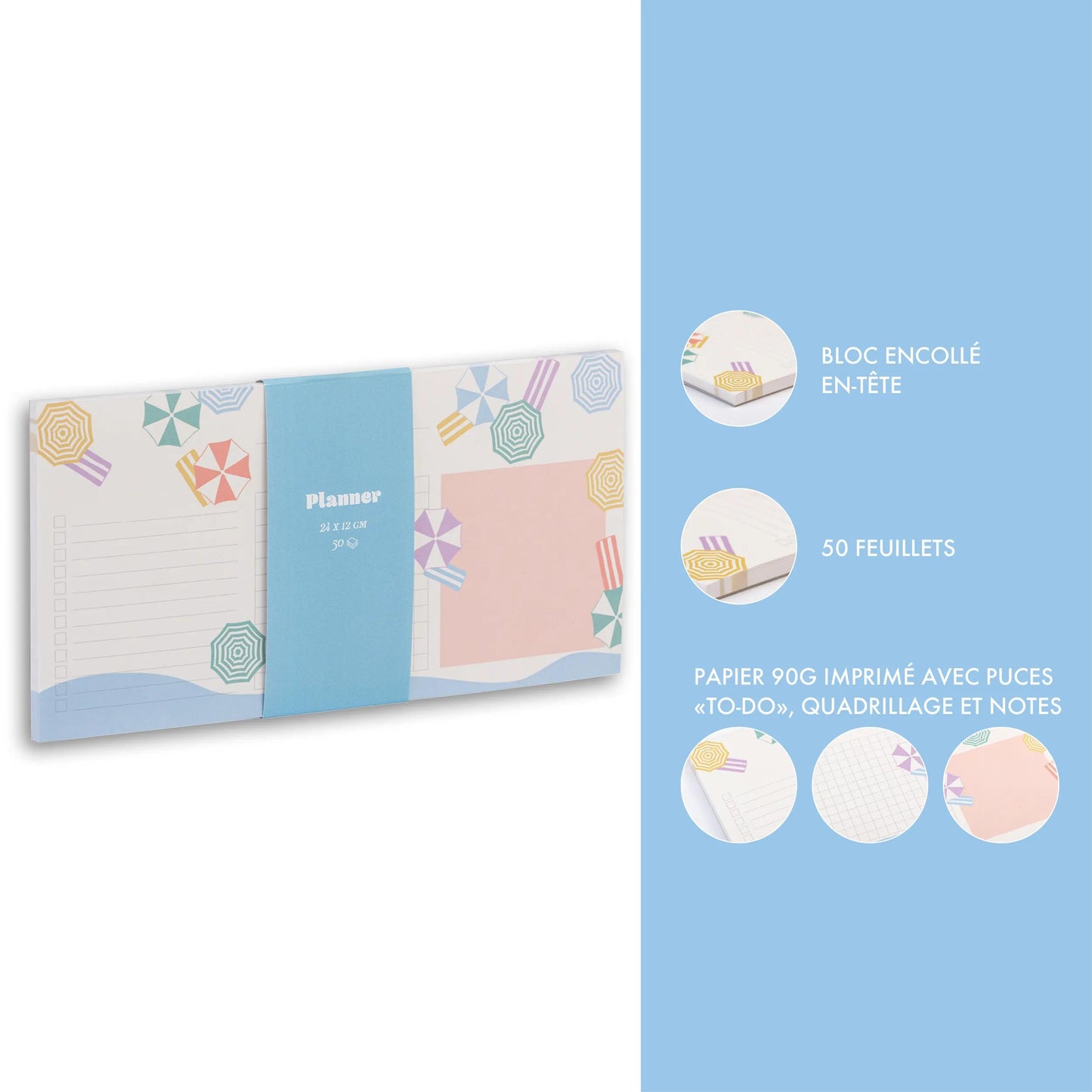 Dolce Amore, Mini planner 24x12 cm 50 printed sheets (Pack x5)