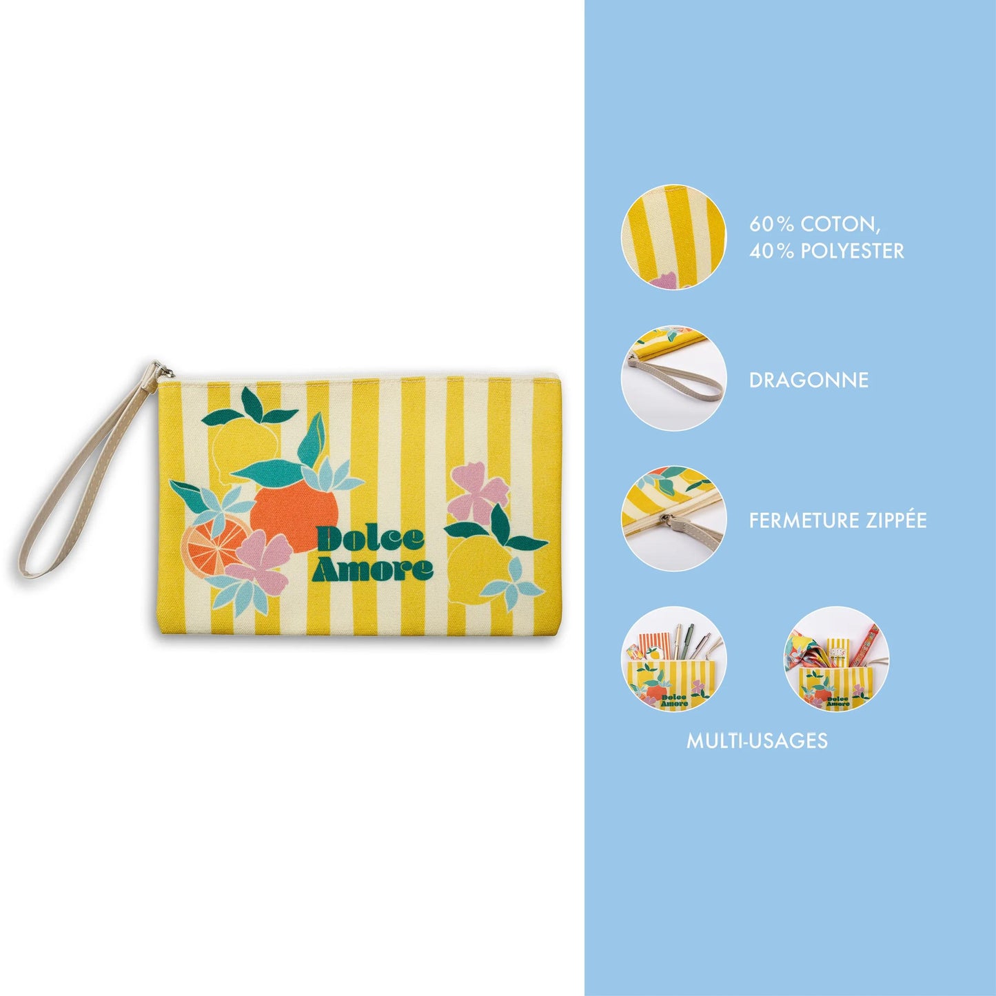 Dolce Amore, Baumwolltasche 22x16 cm (Paket x4)