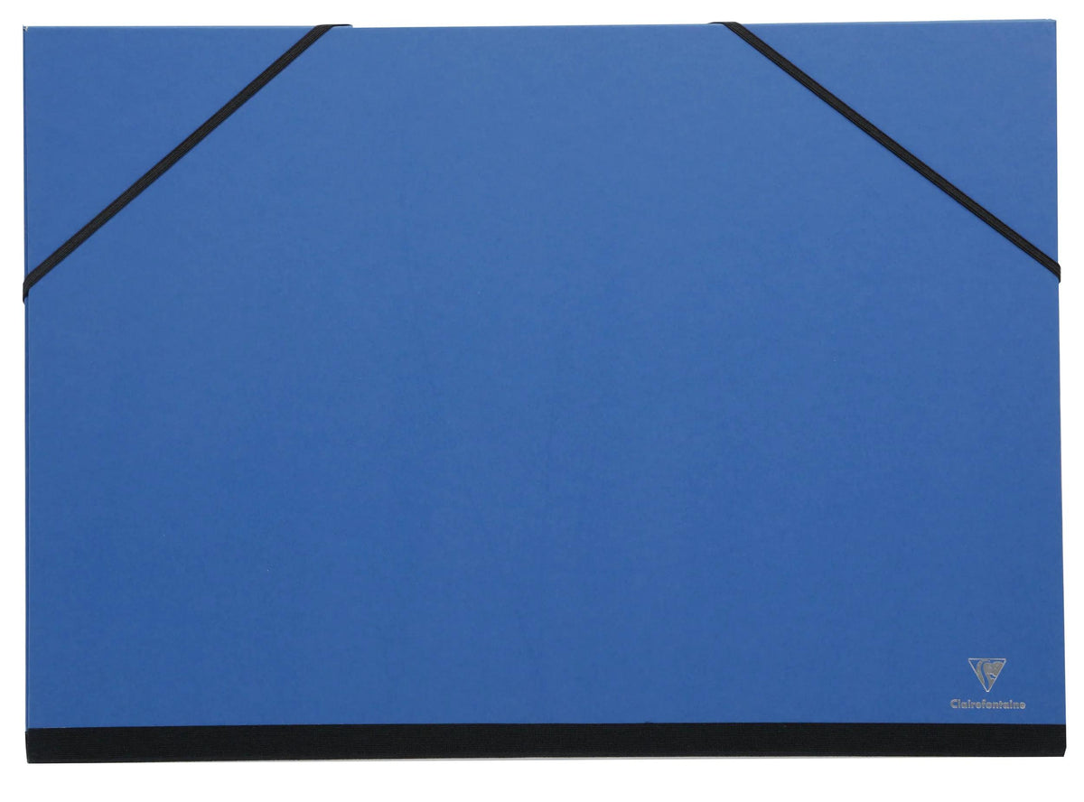 Carton à dessin Couleur à élastiques 37x52cm - Bleu nuit (lot de 10)