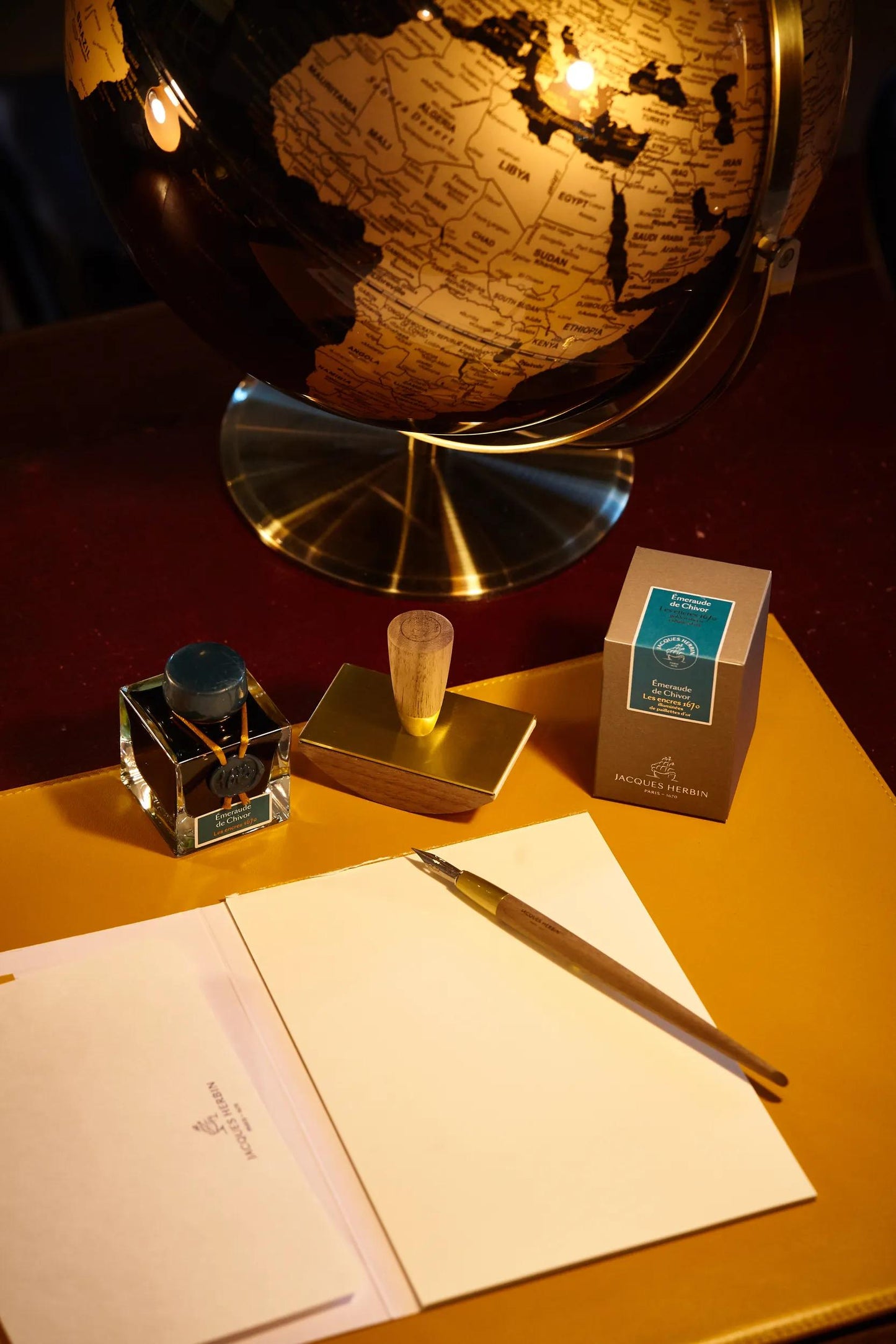 Tinte 1670 mit goldenem Glitzer 50ml - Grüner Smaragd