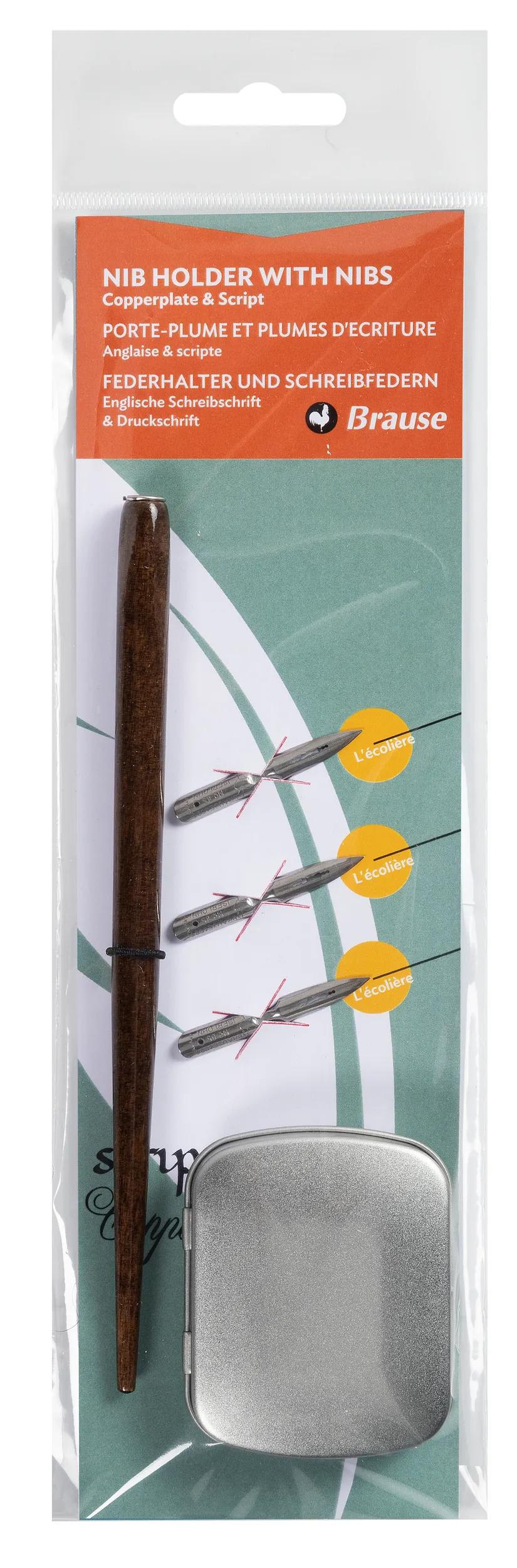 POCHETTE ECRITURE (1 PORTE-PLUME + 3 PLUMES + 1 BOITE) (Lot x5)