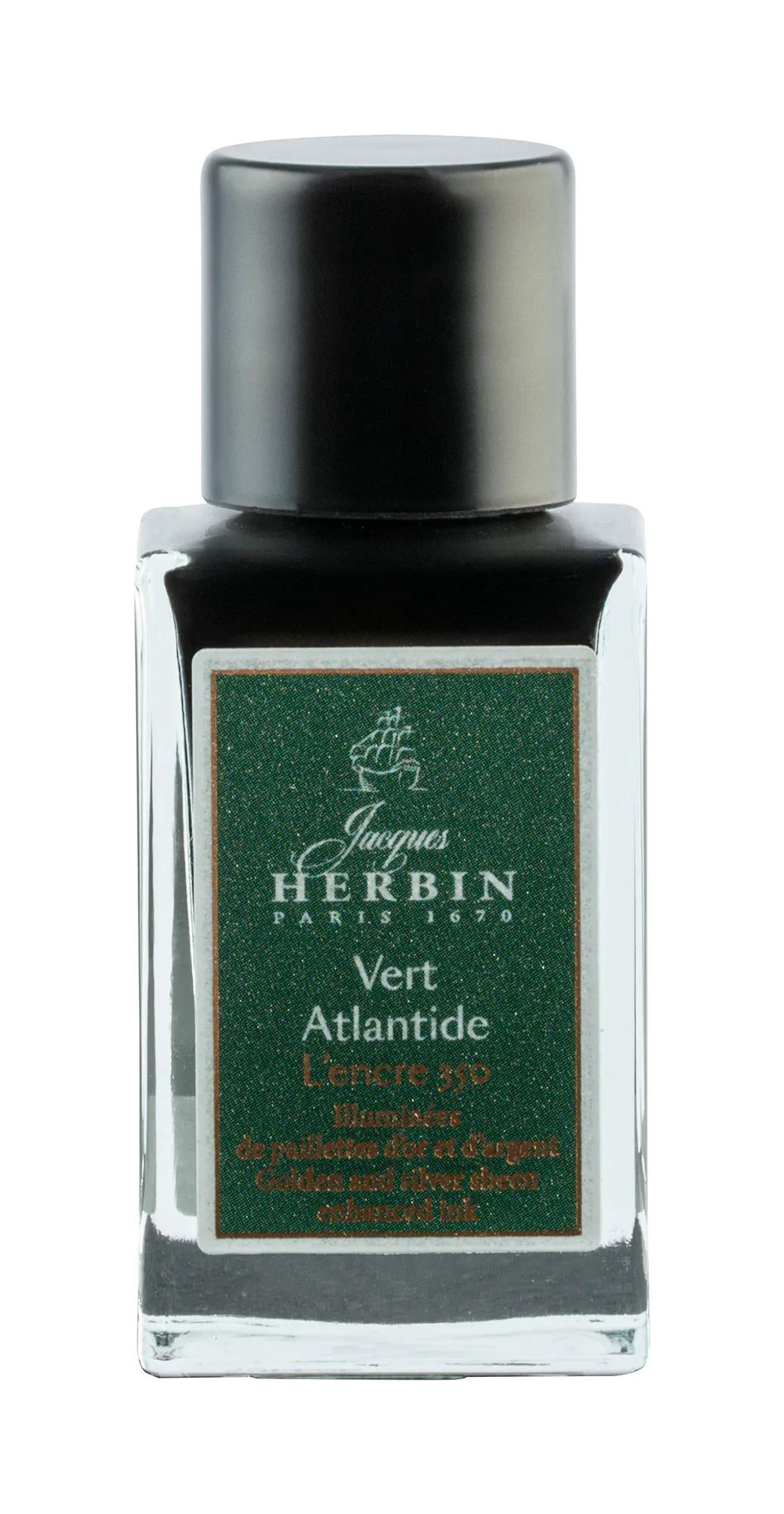 Ink 350 with gold and silver glitter 15ml - Green Atlantis - New (Pack x3)
