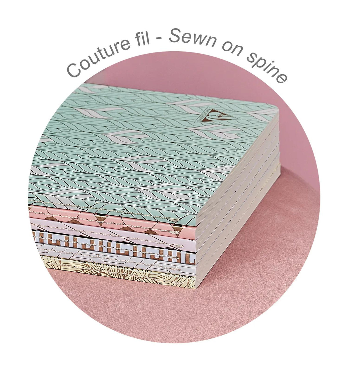 Textilstichbuch Neo Deco Summer Spring Collection 14,8x21cm 96 Seiten gefüttert passende Muster Elfenbeinpapier 90g - Assortis (6er-Pack)