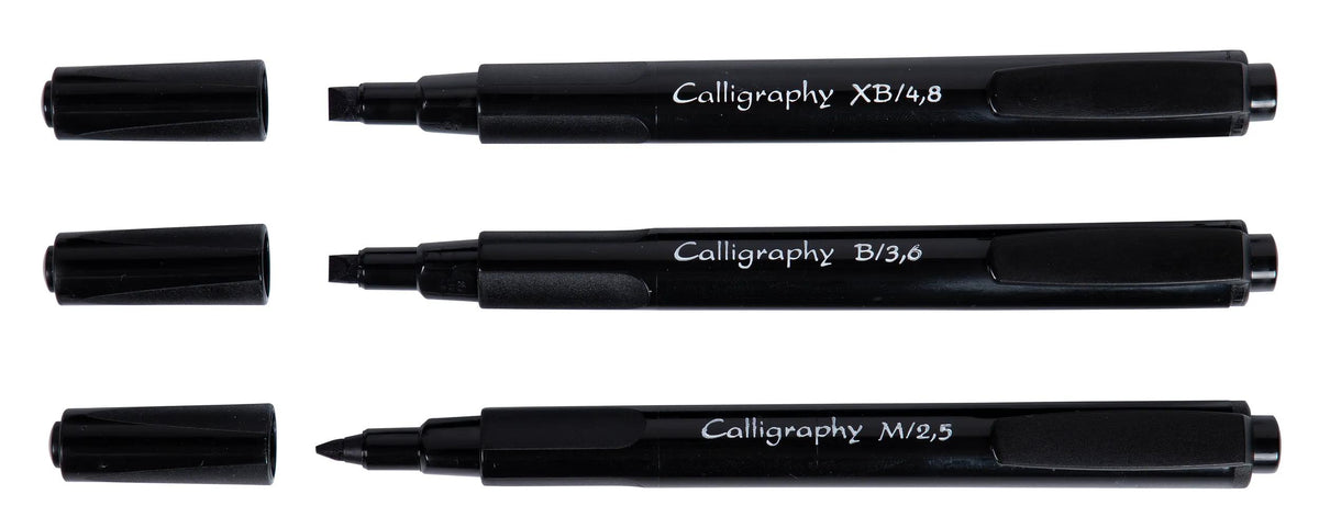 3 feltri di calligrafia - nero (confezione da 5)