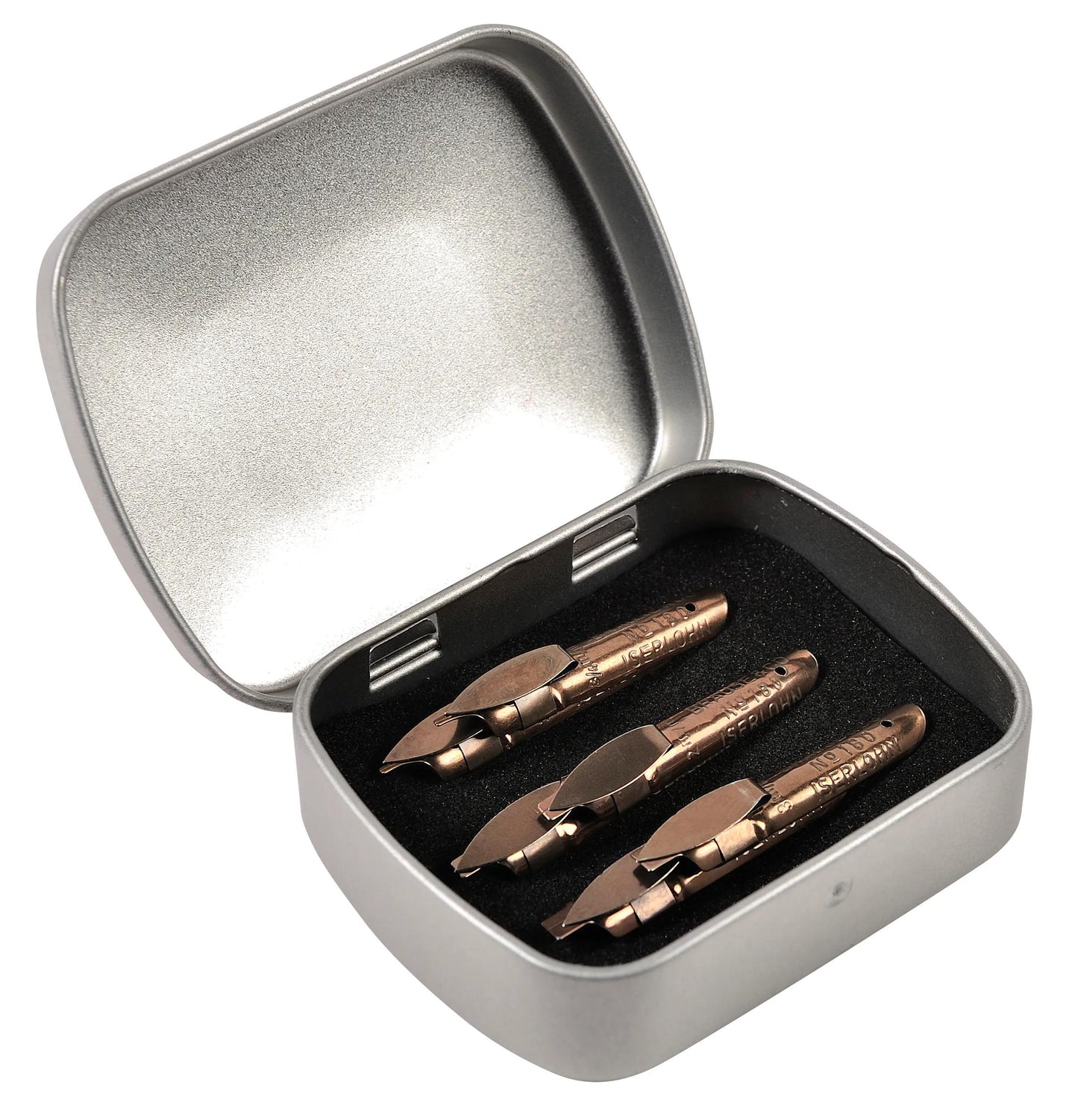 METAL BOX 6 PLUMES CALLIGRAPHY (Pack x5)