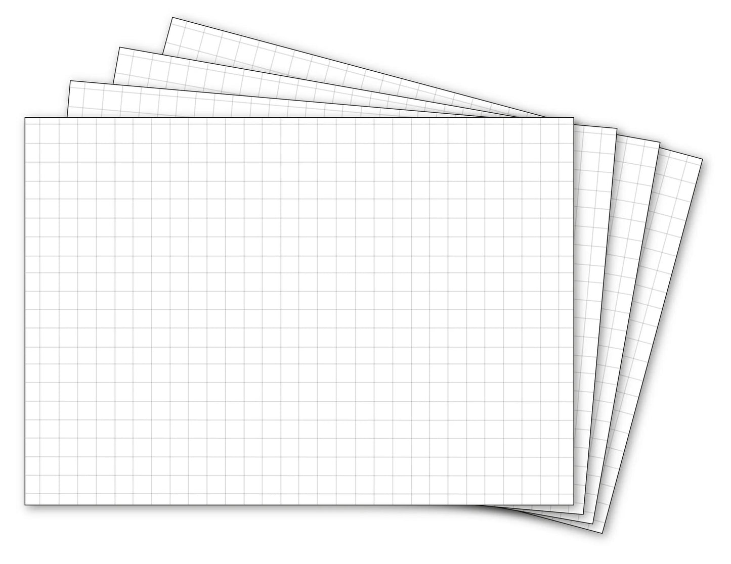 QUADRILLED BLOCK 10X10, 50 sheet block 90g/m2 in 29.7x21cm format (Pack x5)