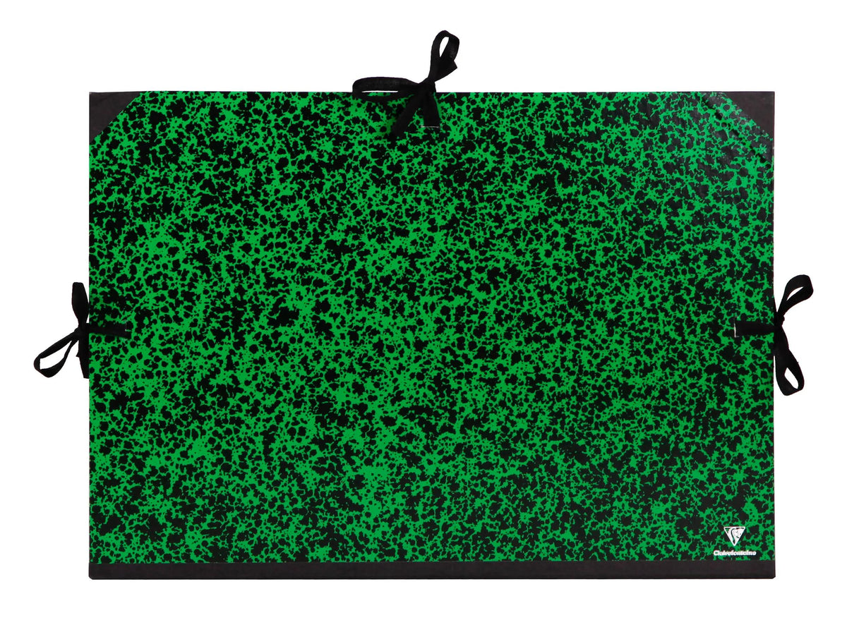 Carton à dessin Annonay 3 cordons 37x52cm - Vert (lot de 10)