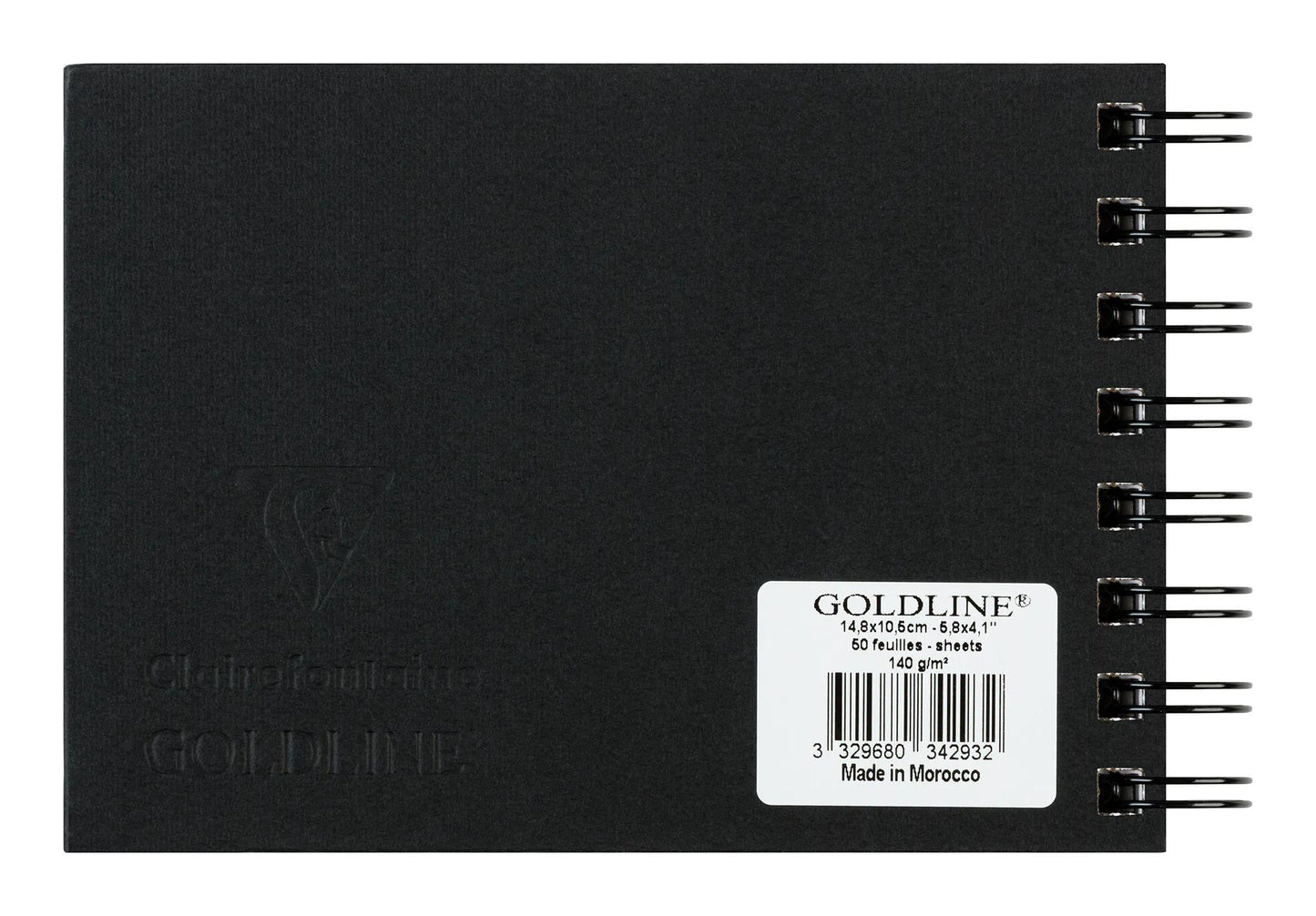 Goldline carnet spiralé 50F A6 140g paysage - Blanc - New (Lot x5)