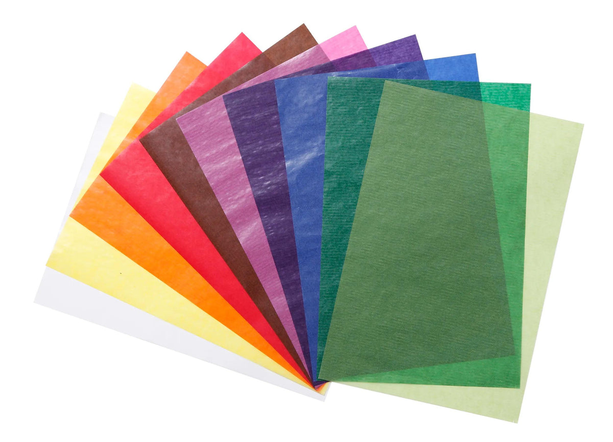 VITRAIL PAPER, Pack of 10 assorted sheets in format 20x30cm - Assortment