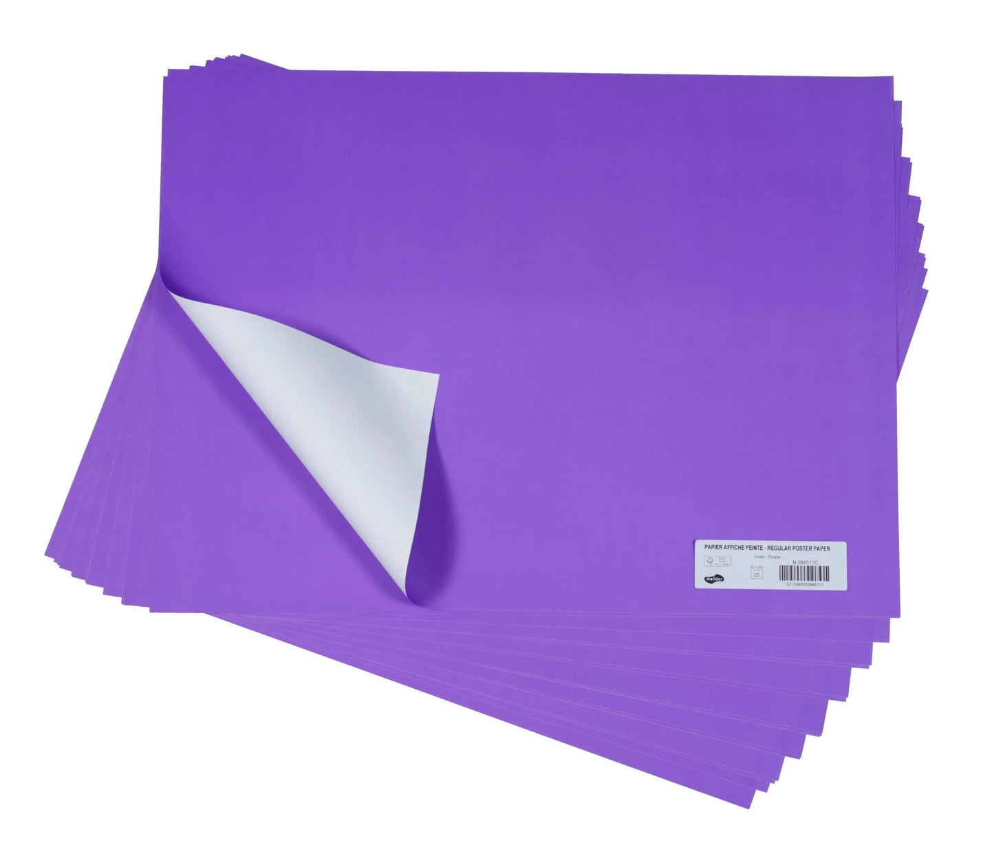 PEINT AFFICHE PAPER, Pack of 25 sheets 90g/m2 in 60x80cm format - Violet