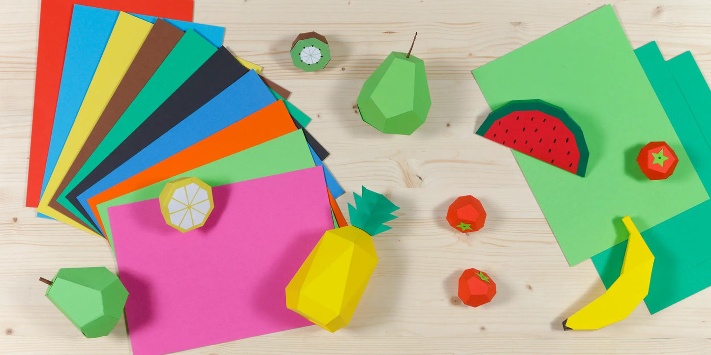 RECYCLE COLOUR PAPER, Confezione da 10 fogli 270g/m2 Sub/film in formato 50x65cm - Nero