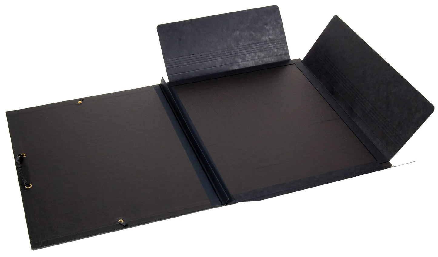 Kraft-Zugkarte mit Elastik 52x72cm - Schwarz (Paket x4)