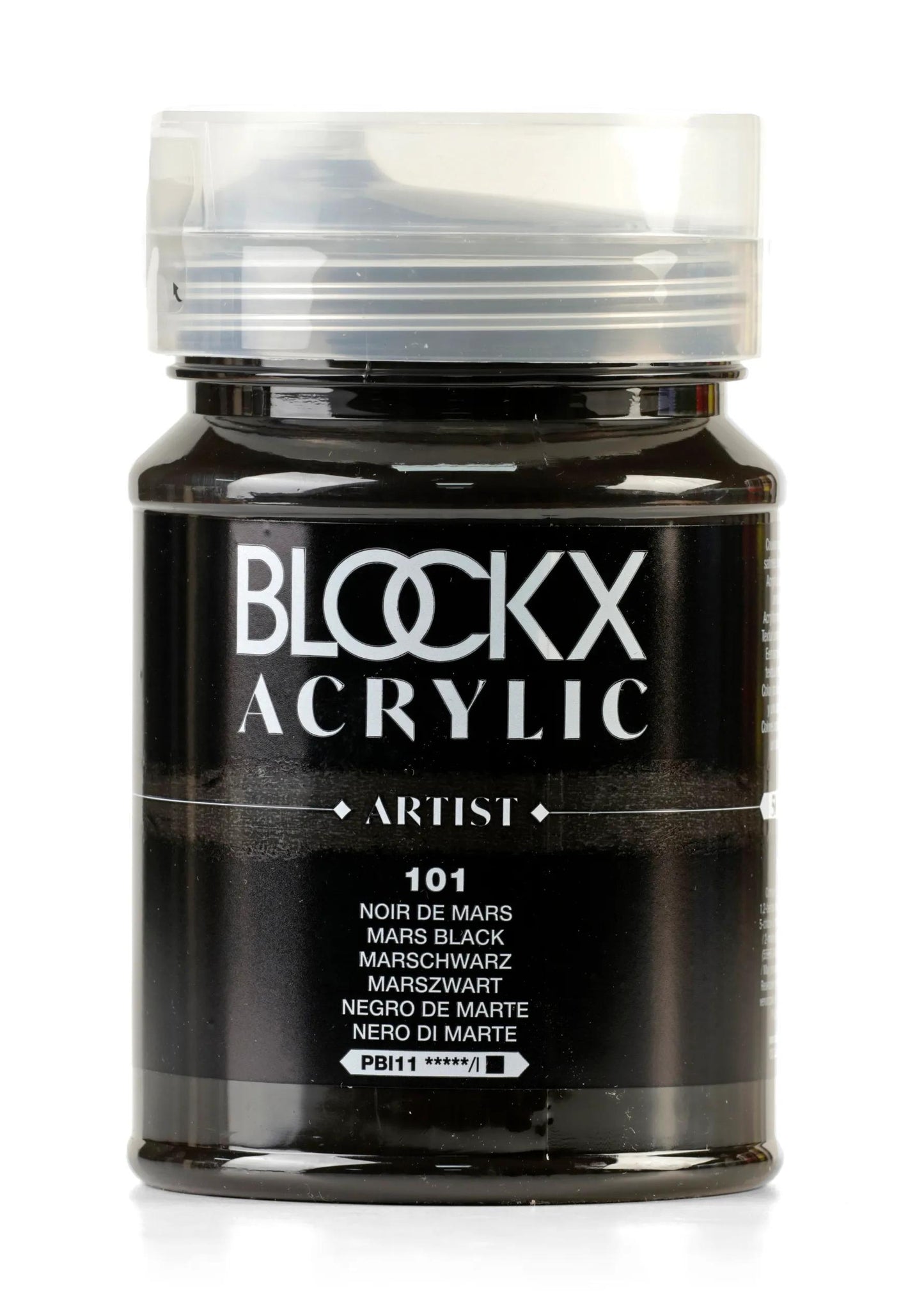 Fine acrylic pot paint 500ml - Black from March 101