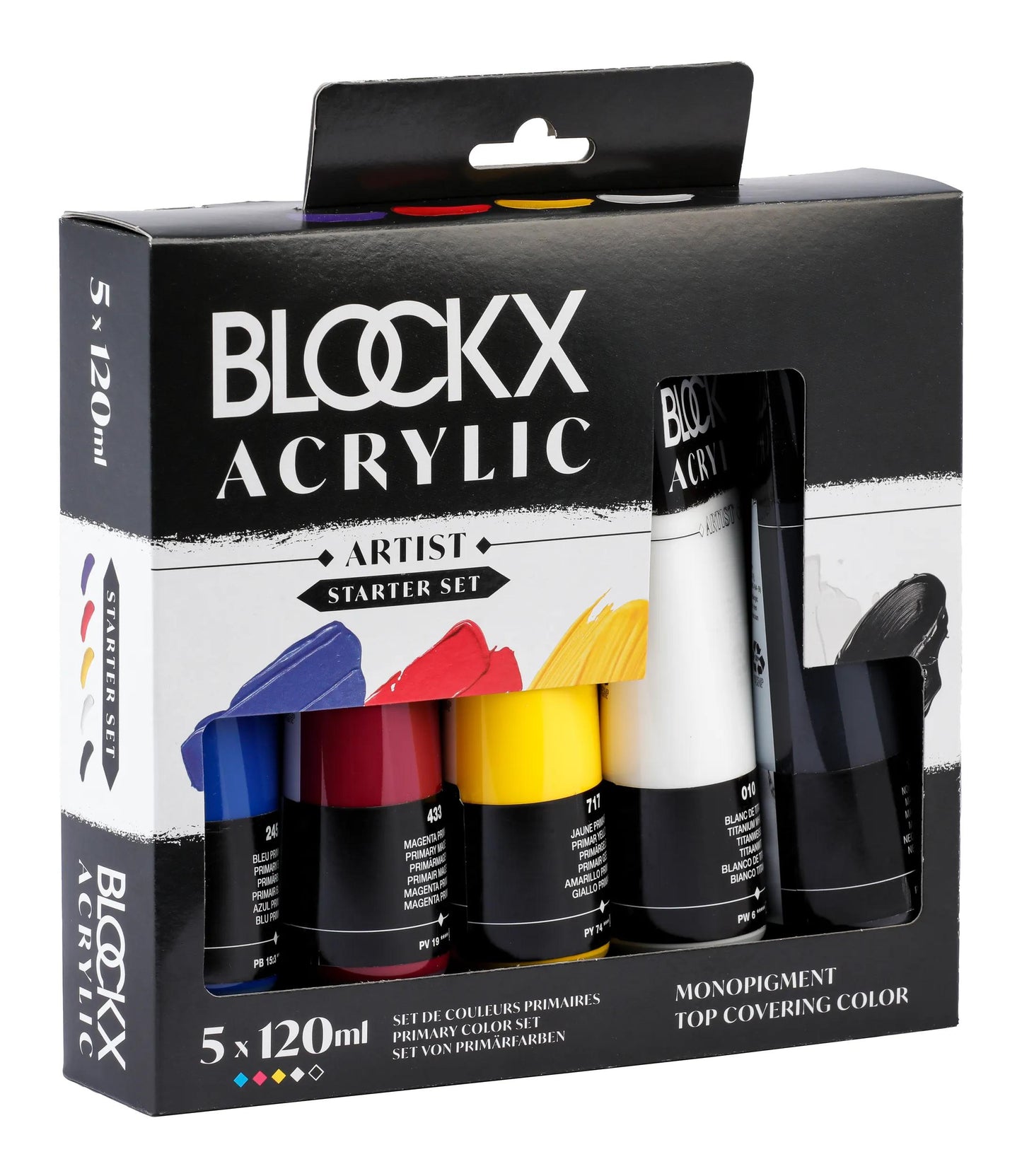 Acrylic set 5 x 120ml - Primary