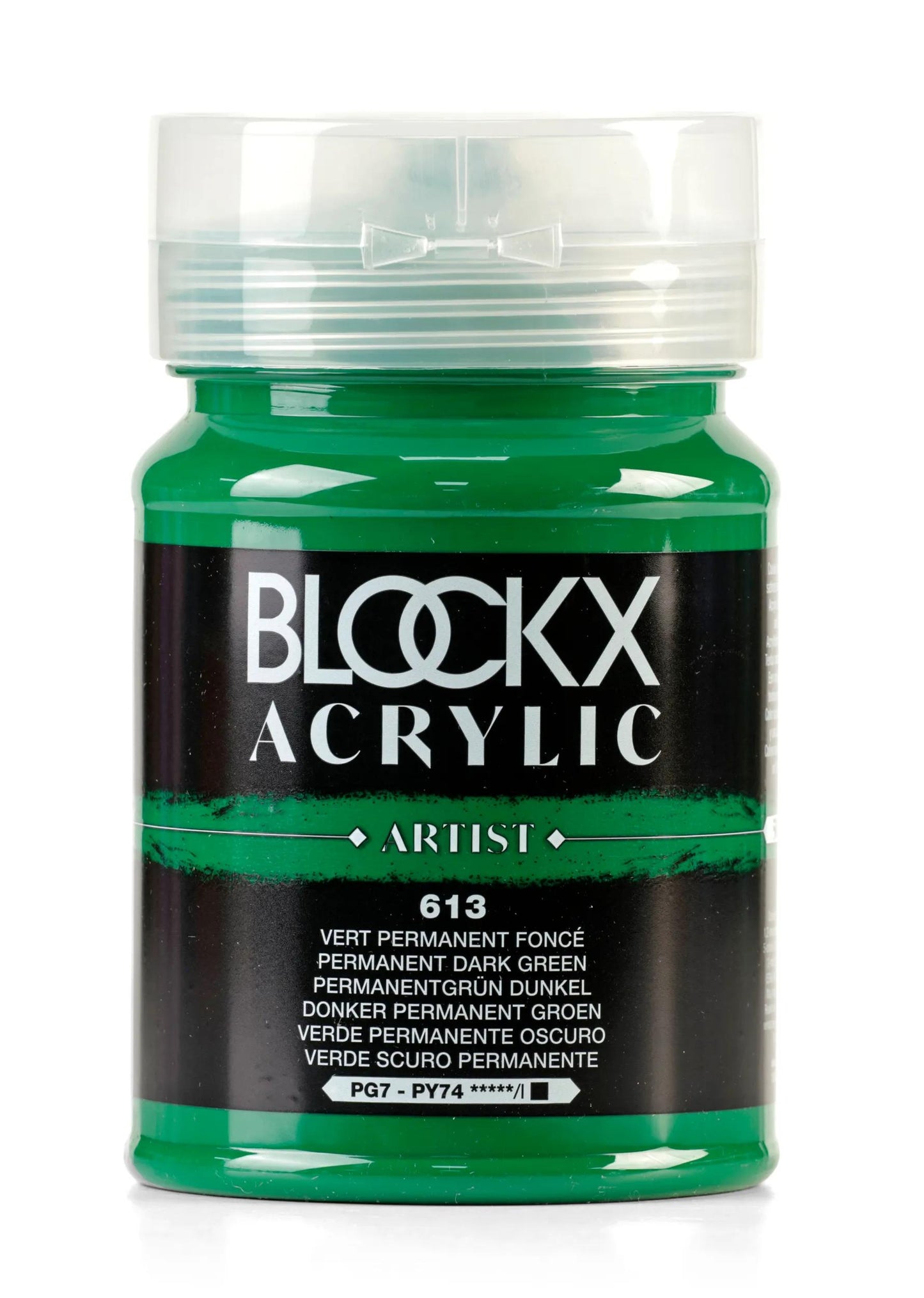 Fine acrylic pot paint 500ml - Dark permanent green 613