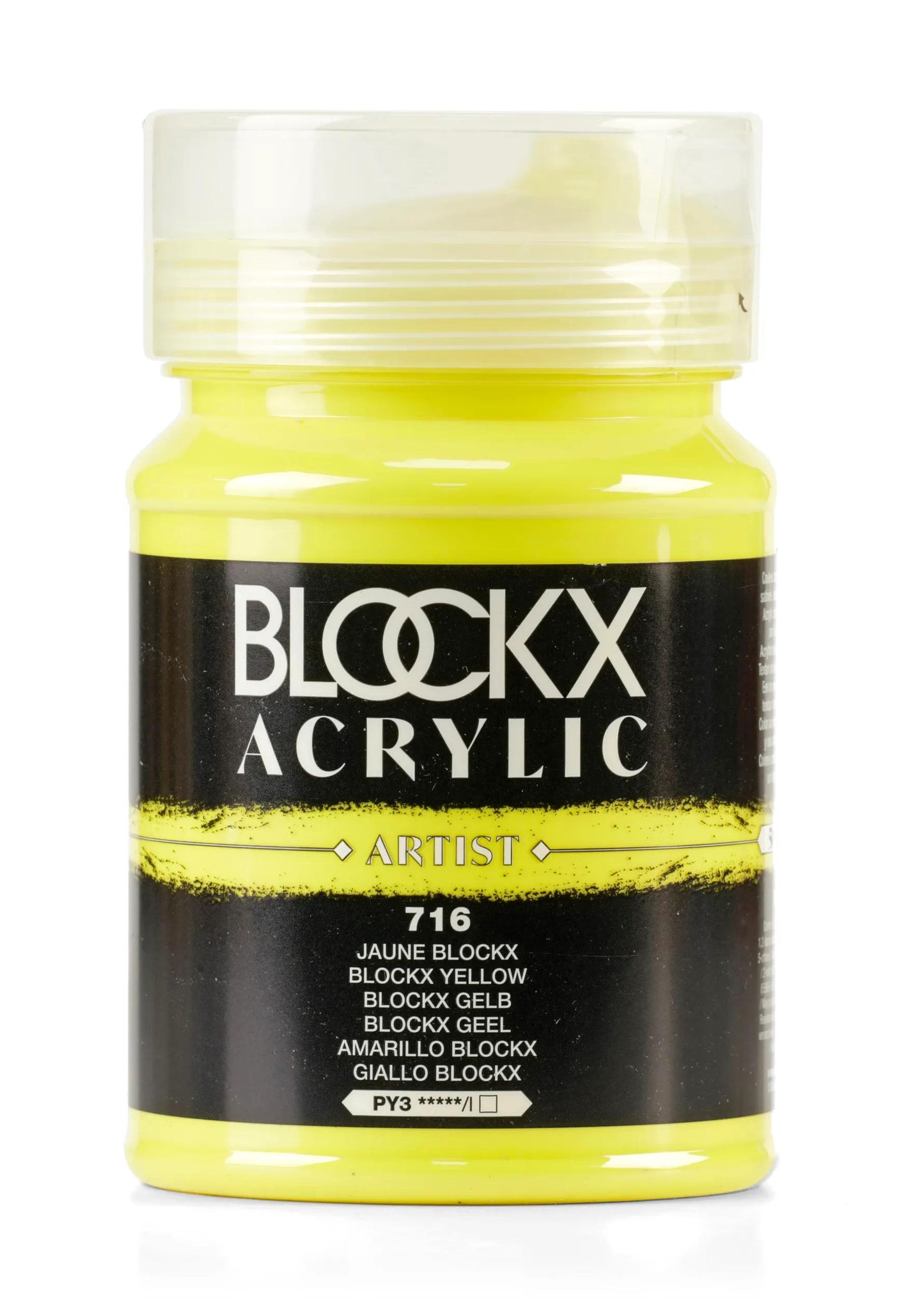 Fine acrylic pot paint 500ml - Yellow blockx 716