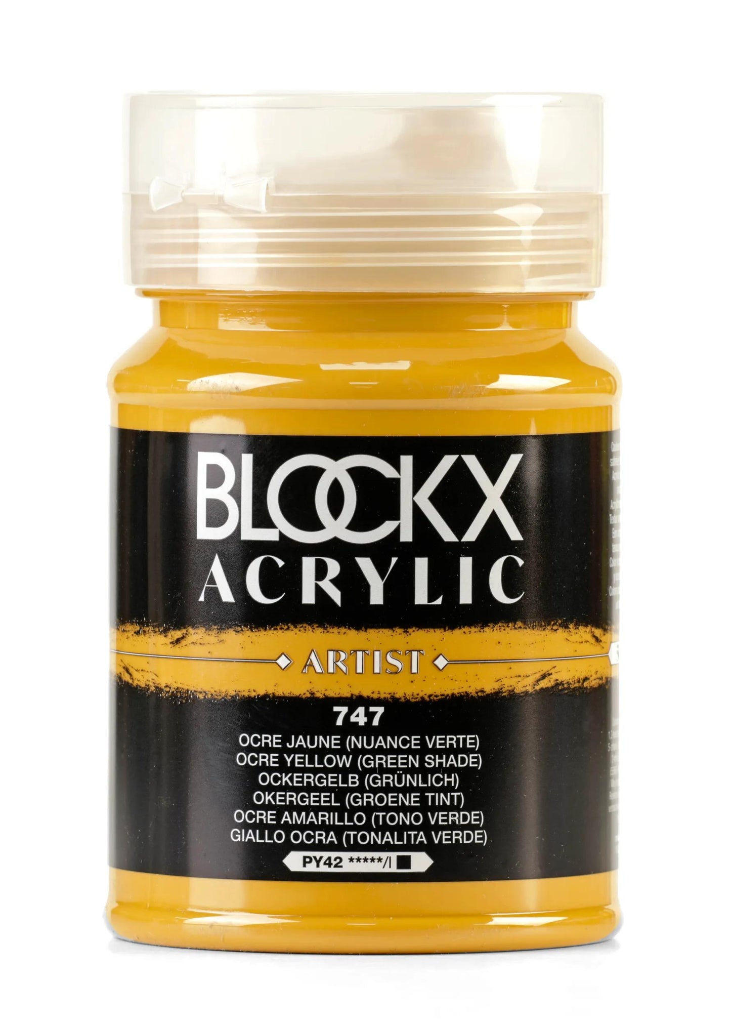 Fine acrylic paint 500ml - Yellow ochre (green colour) 747