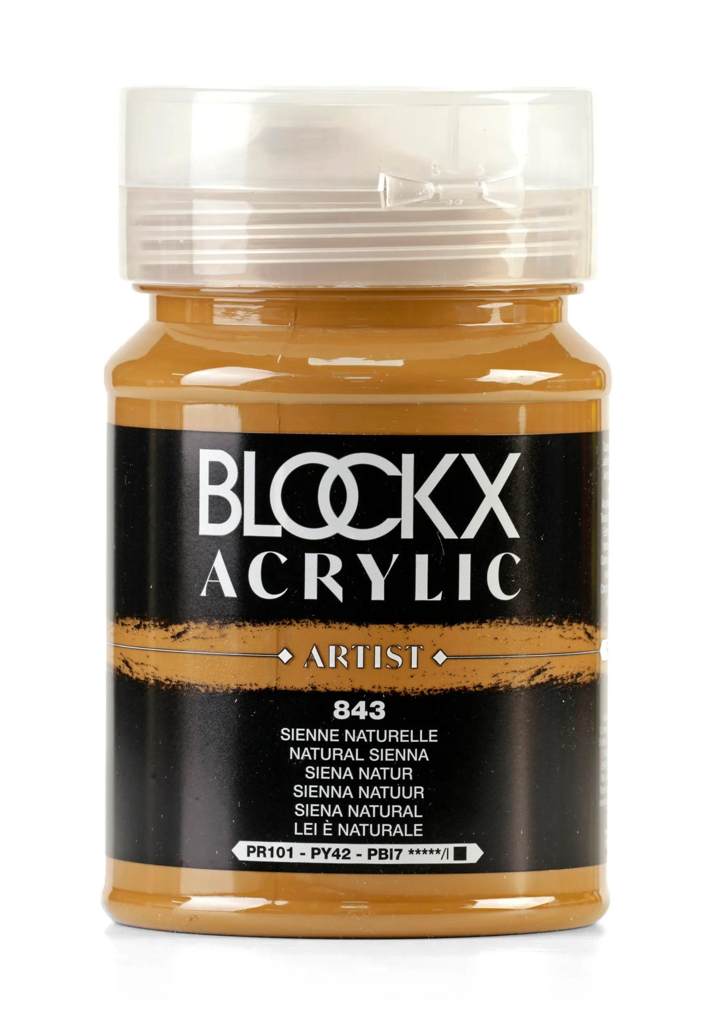 Fine acrylic pot paint 500ml - Natural Siena 843