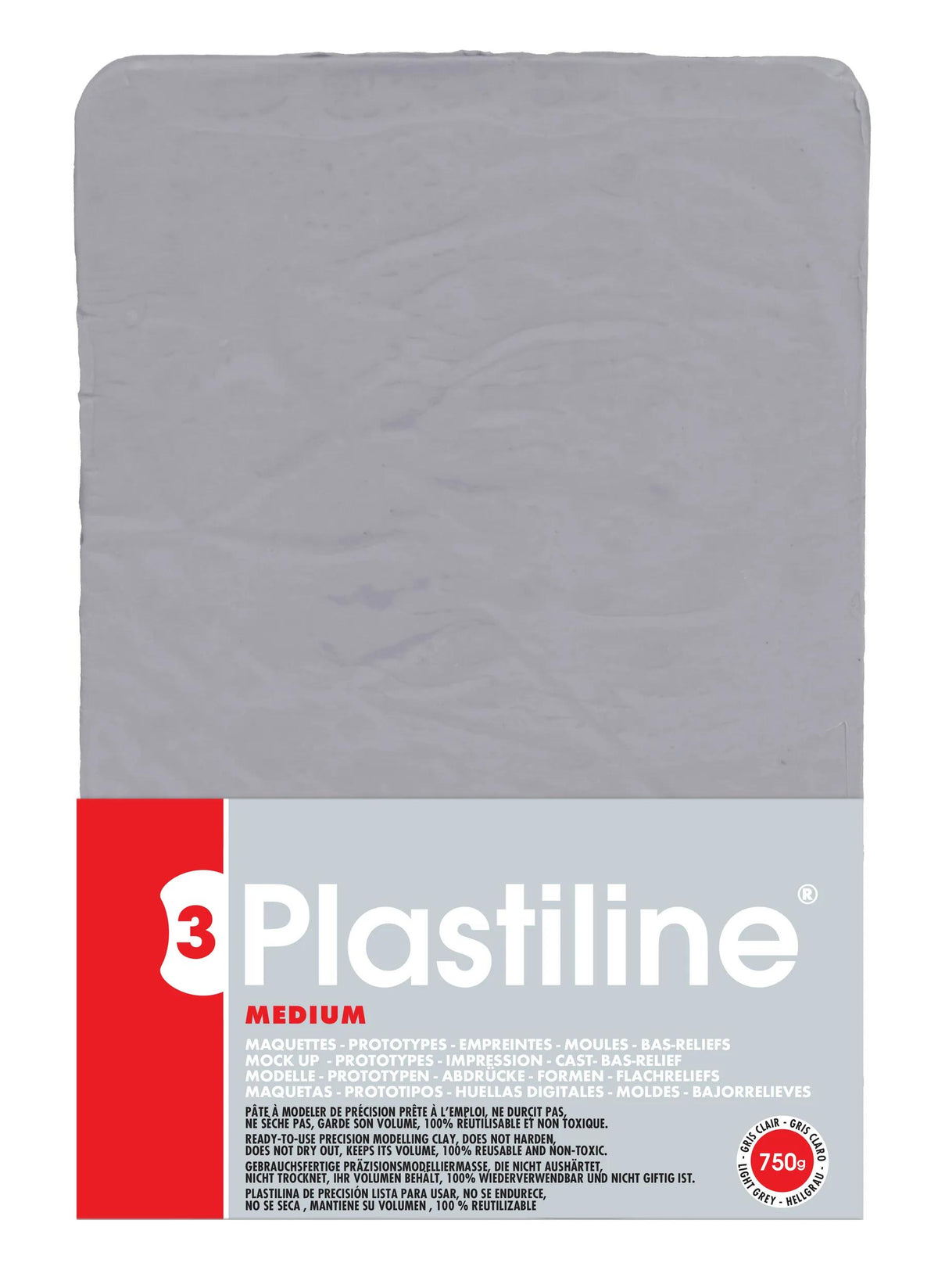 750g Kunststoffline Härte 3-Medium - Hellgrau