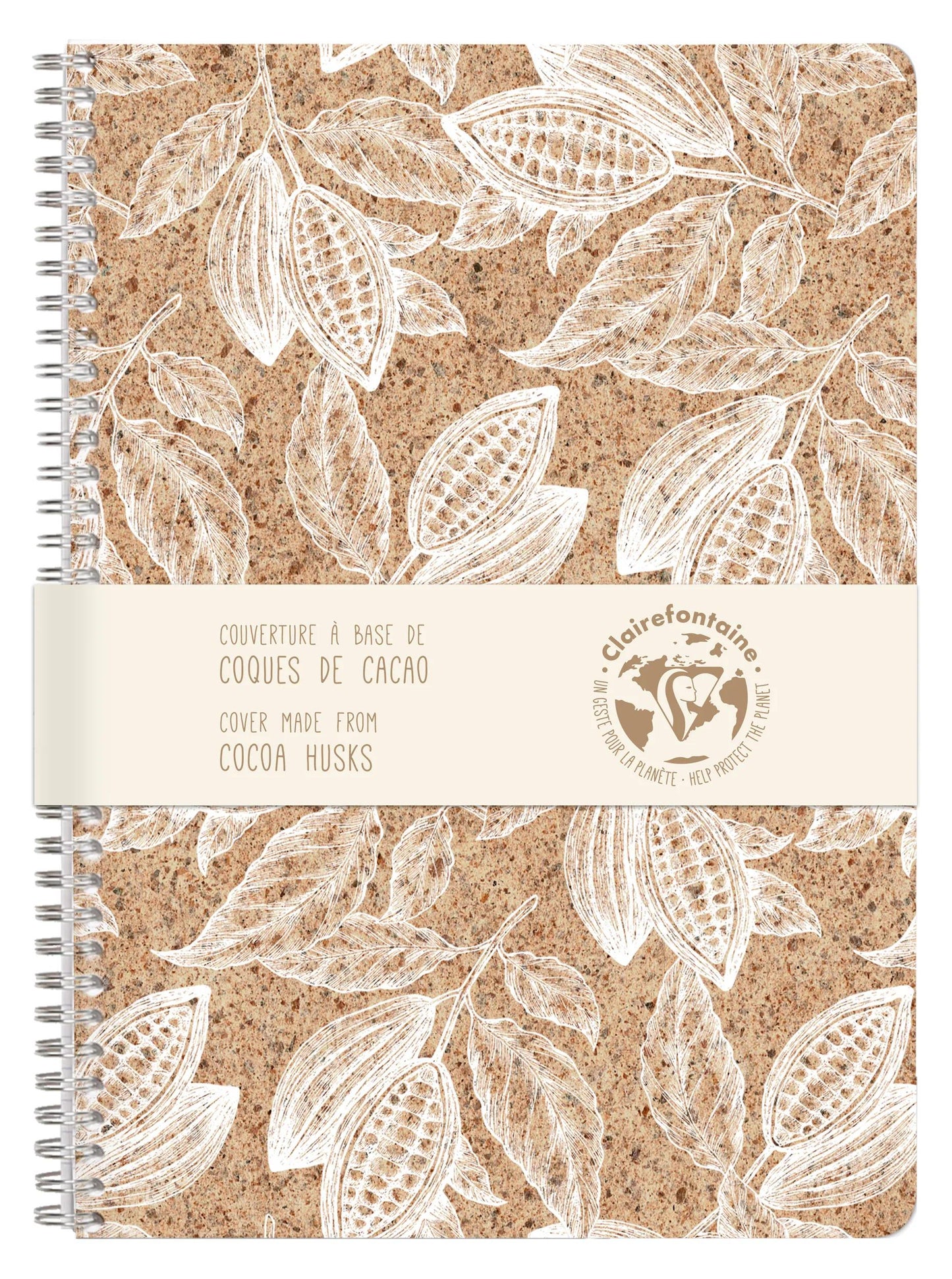 Kakaomuster, Komplettheft A4 - 21 x 29.7 cm, 148 Seiten, Gefüttert + Rand, Arsch. - Cocoa (Paket x6)