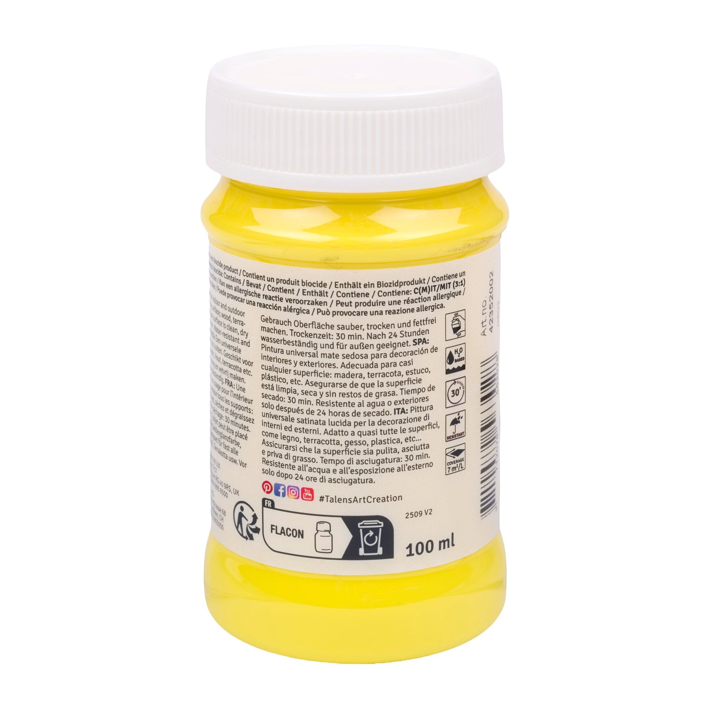 Talens Art Creation Intérieur & Extérieur Pot 100 ml Jaune Vif 2002