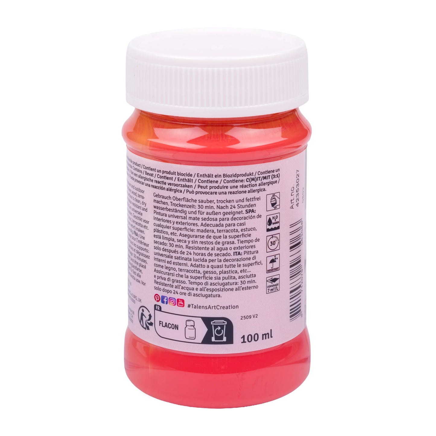Talens Art Creation Innen und Außen Flasche 100 ml Tomatenrot 3027