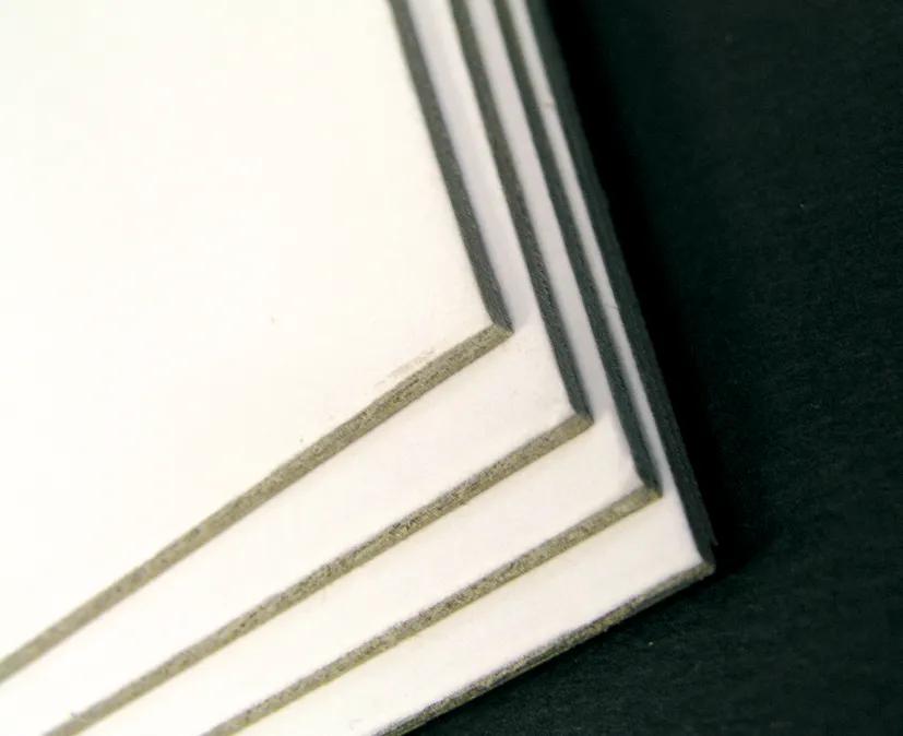 Cardboard Mid-fin 1,0mm 10F 50x65cm 600g - White and grey