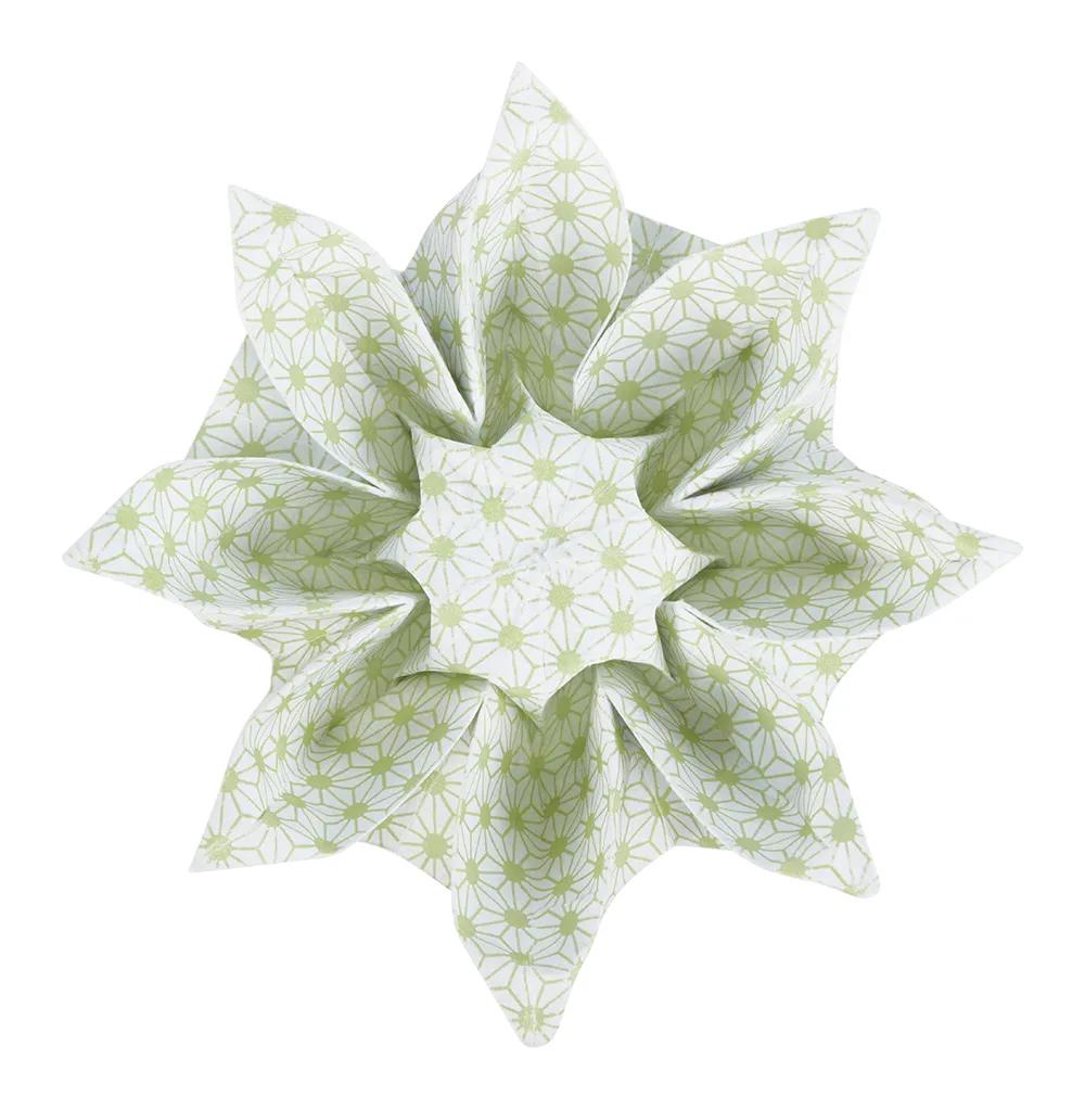 ORIGAMI, 60 Blattbeutel 70g/m2 im 15x15cm Format - Feder - Mehrfarbig (Paket x5)