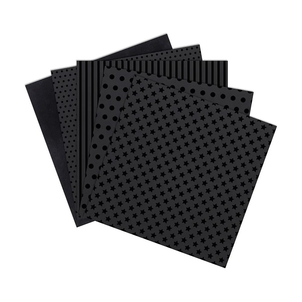 FLOQED PAPER, 5 sheet pouch 185g/m2 in format 30.5x30.5cm - Assortment (Pack x5)