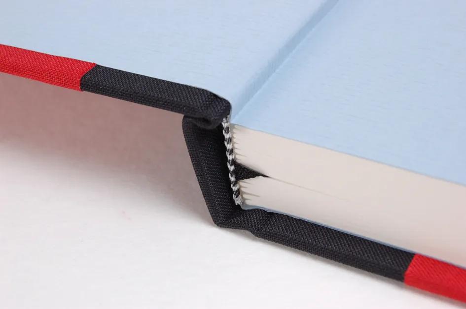 60F A5 185g Toile Travel Book - Red (Pack x2)