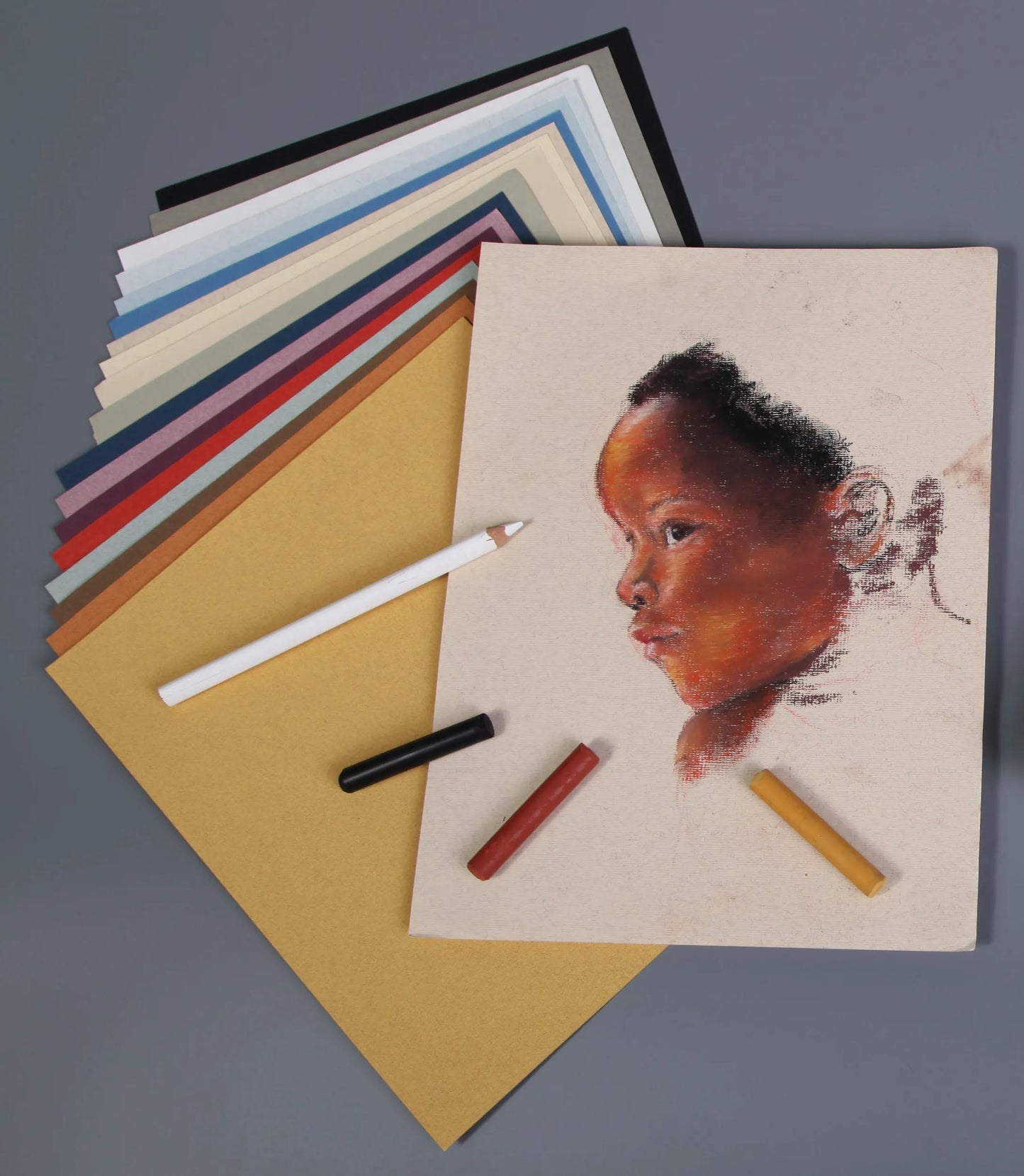 Ingres Pastelblock verklebt 25F 24x30cm 130g - Pastelsortiment (Paket x4)