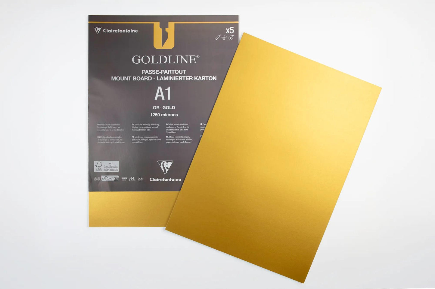 Goldline contrecollé pour passe-partout paquet 5F A1 1,25mm - Or - New