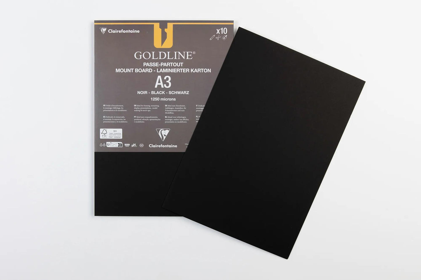 Goldline laminato per tutti i pacchetti 10F A3 1.25mm - Nero - Nuovo