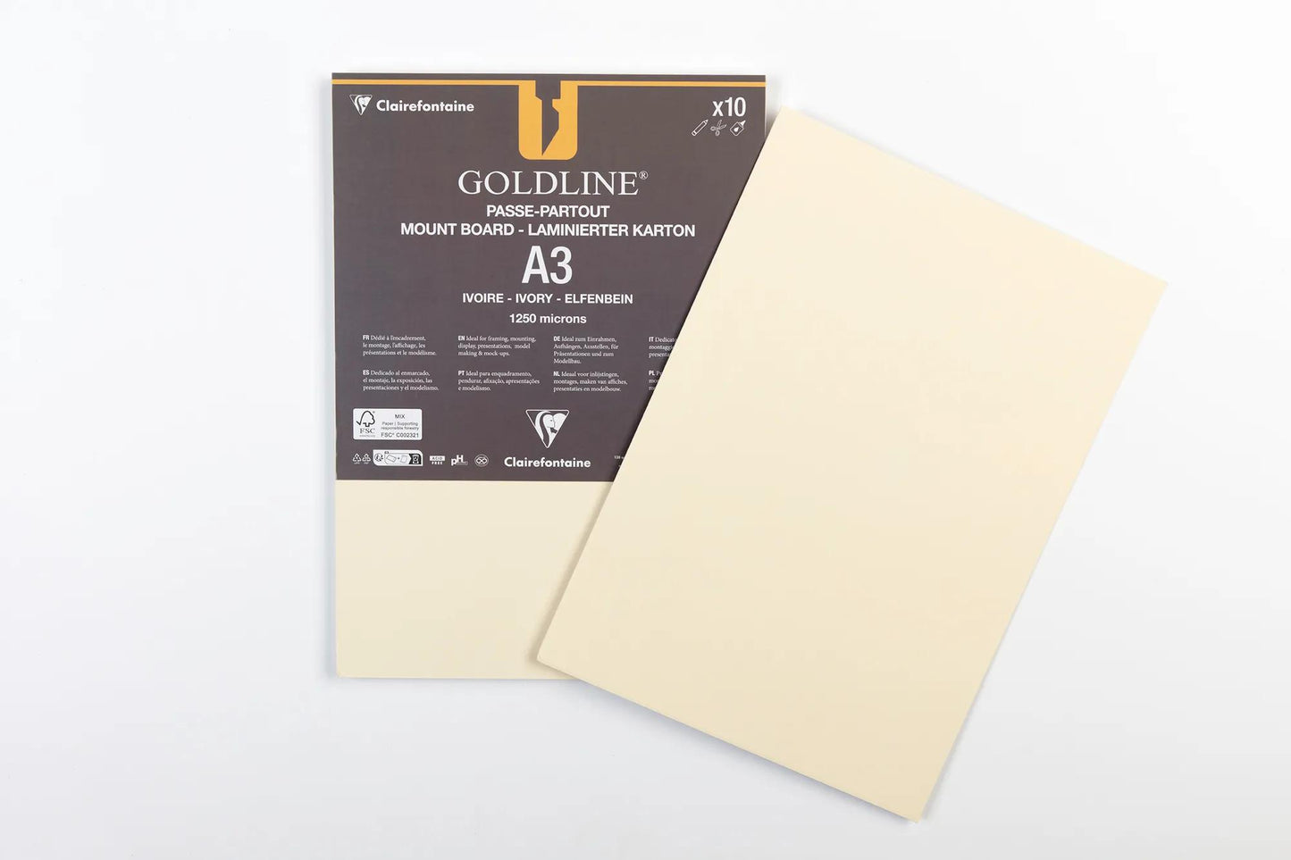 Goldline laminated for all pack 10F A3 1.25mm - Ivory - New