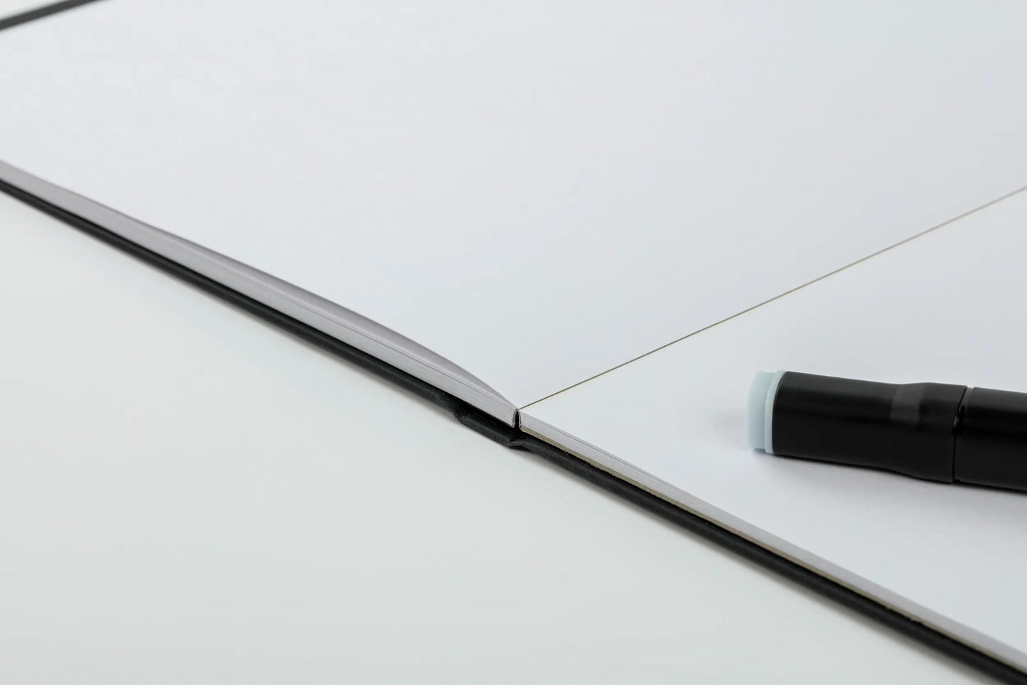 Doppelseitiges Layout Notebook flache Öffnung 25F A5 220g - Schwarz (Paket x2)