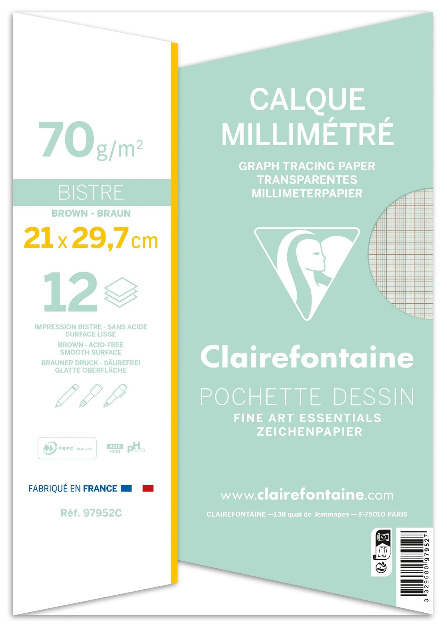 Paper Layer cover 12F A4 70/75g millimetre (Pack x10)
