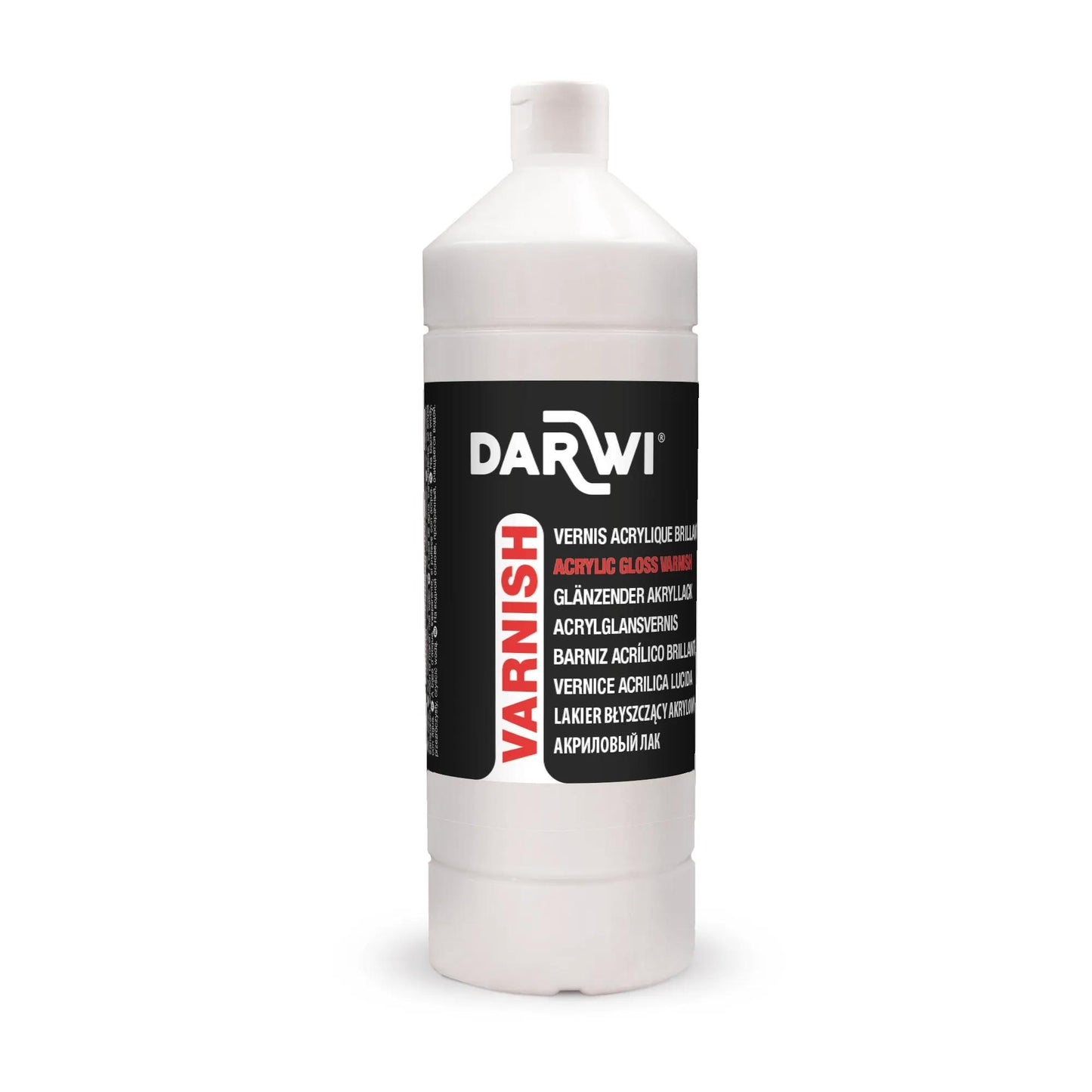 DARWI 1 litre acrylic varnish bottle, glossy finish