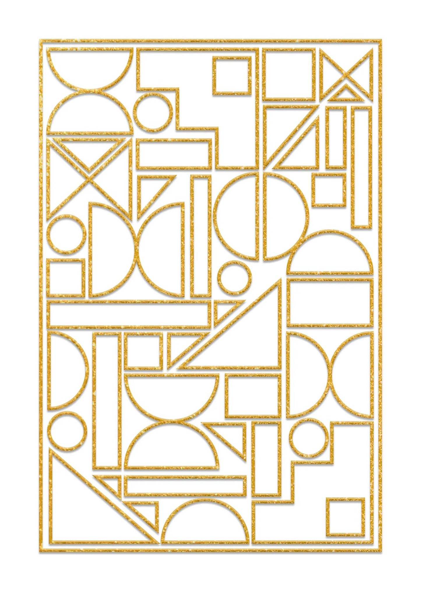 Set of 5 paint frames - Geometrics - White (Pack x5)