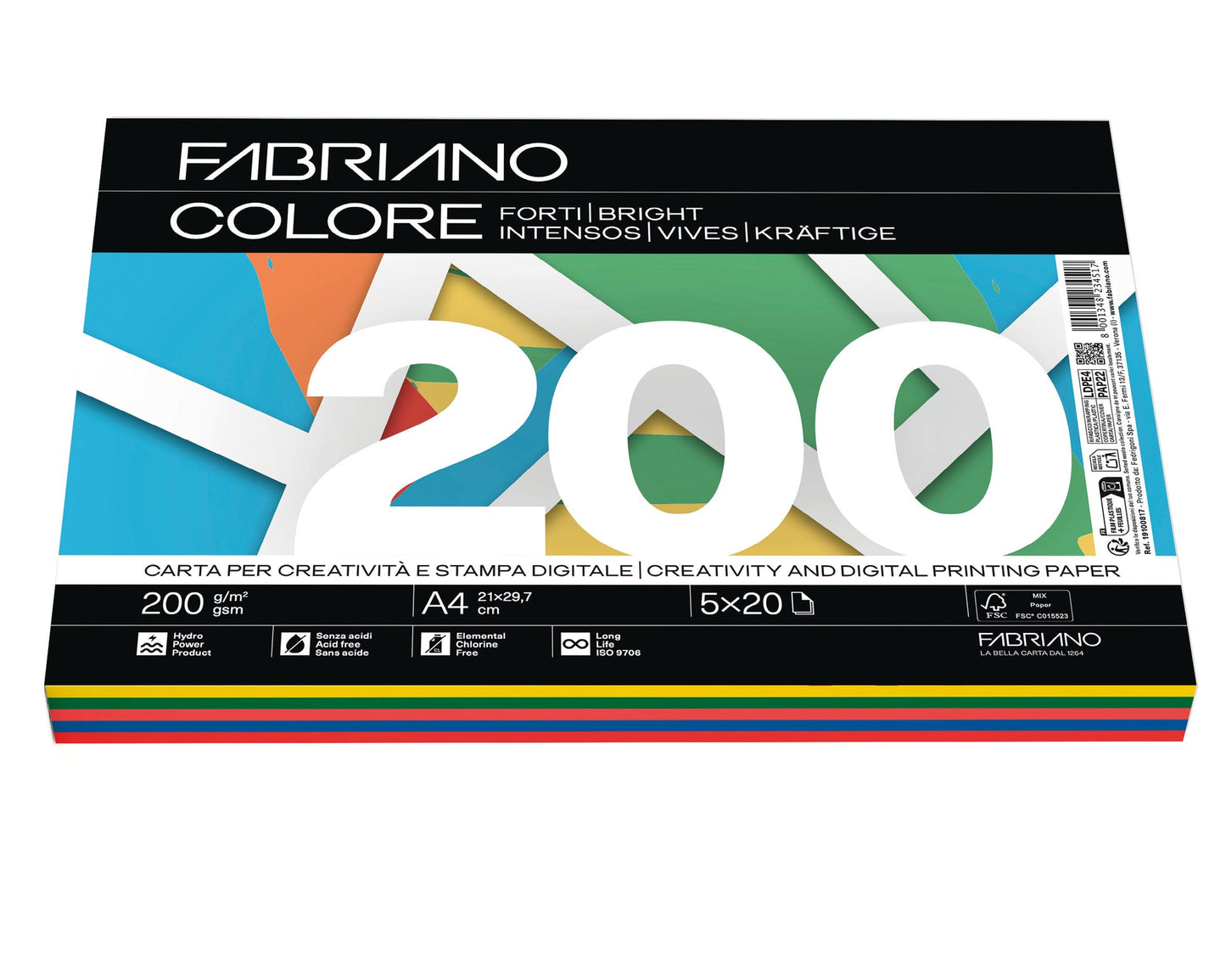 Fabriano Colore MIXFORTI A4 200g