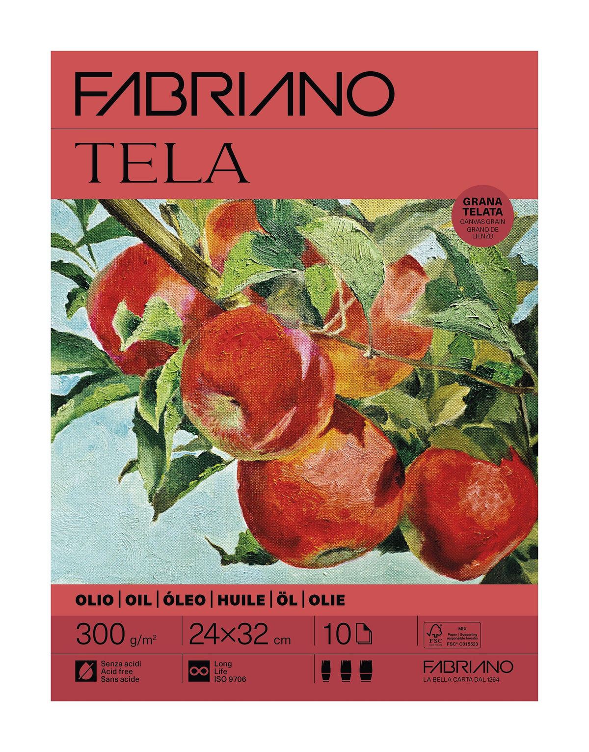 Blocco Fabriano Tela - 24 x 32 cm - 300g - 10 fogli (Pacchetto x6)