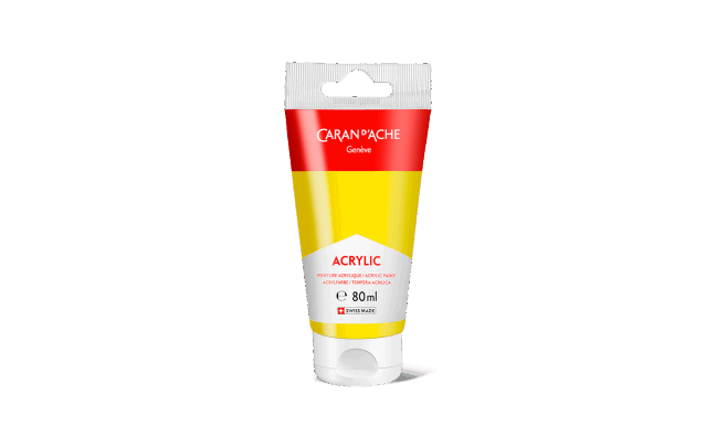 Tubo 80 ml Acrilico Amarillo